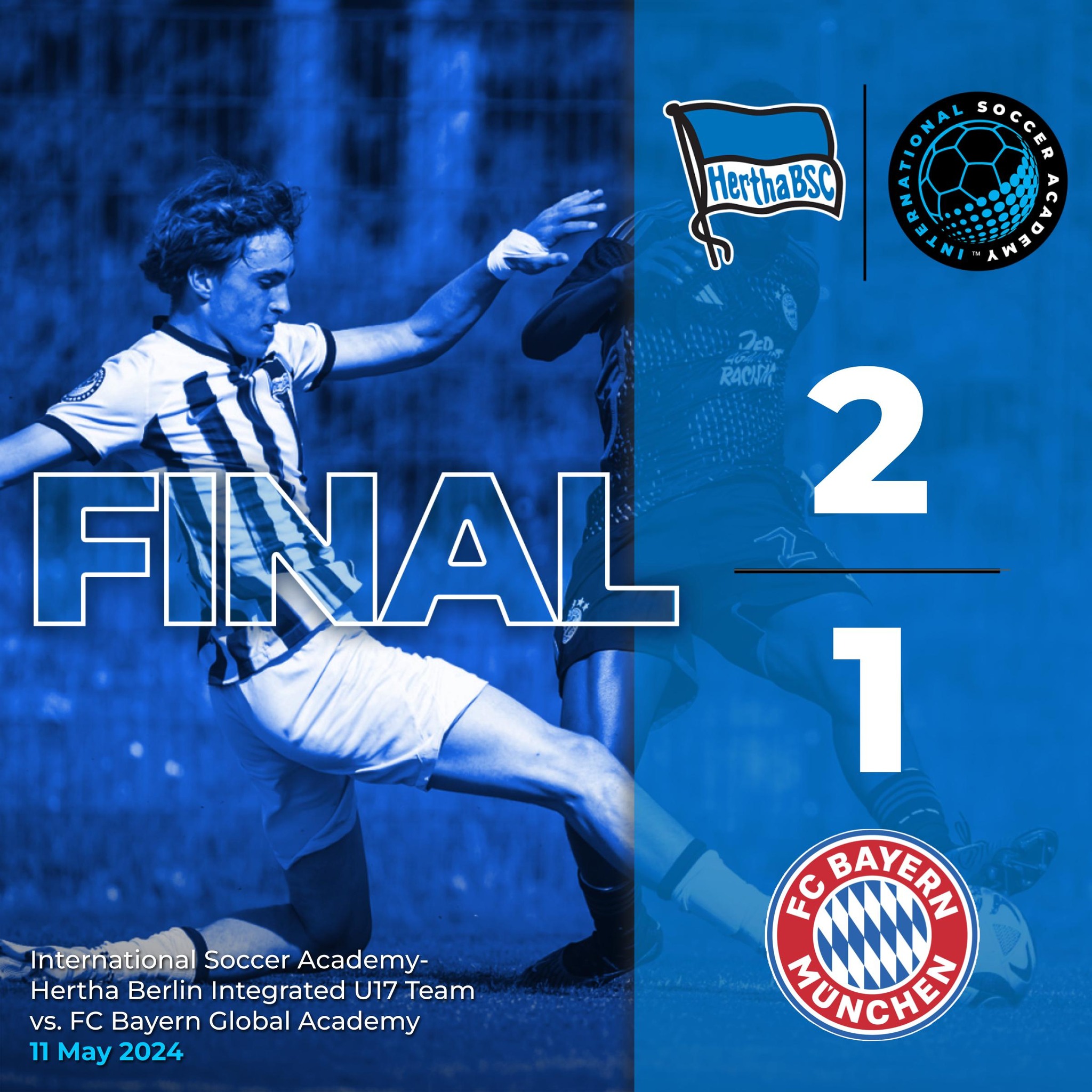 International Soccer Academy Facebook ad: Congratulations to International Academy Cup winner HERTHA…