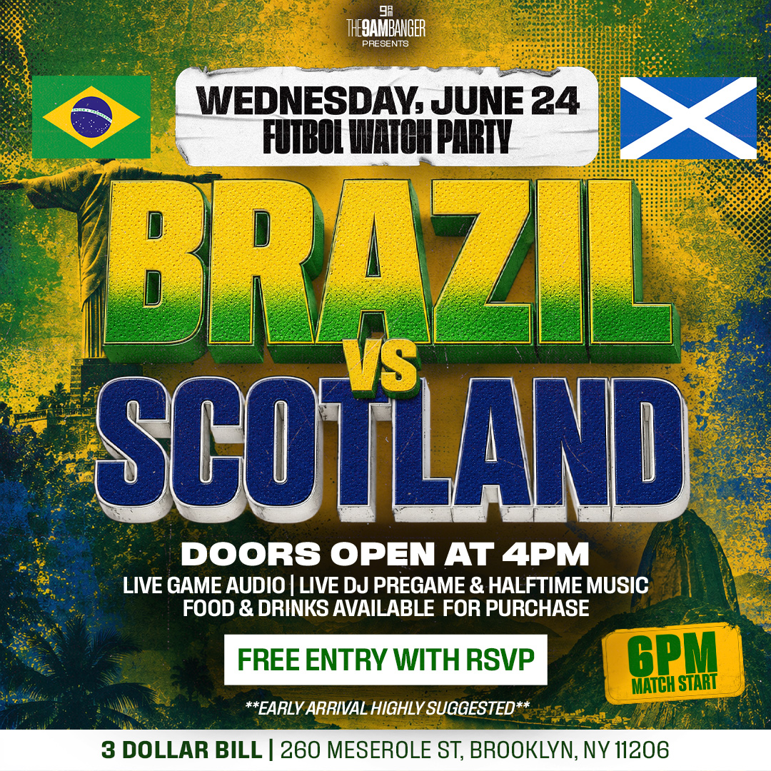 The 9AM Banger Facebook ad: BRAZIL vs SCOTLAND - WATCH PARTY