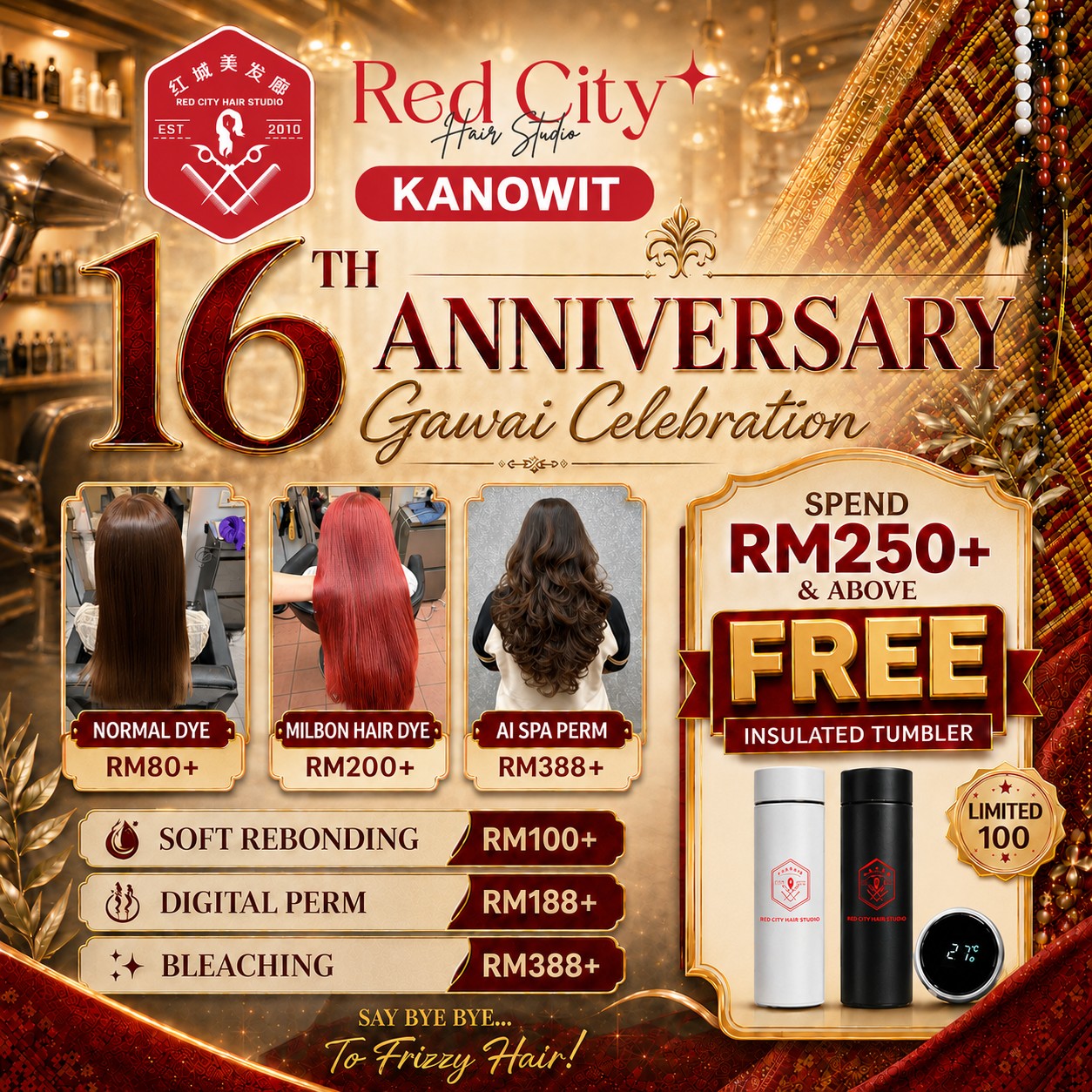 Red City Hair Studio Facebook ad: ๐๐ ๐๐๐ก๐ฎ๐ง ๐๐๐ซ๐ฌ๐๐ฆ๐ ๐๐ง๐๐