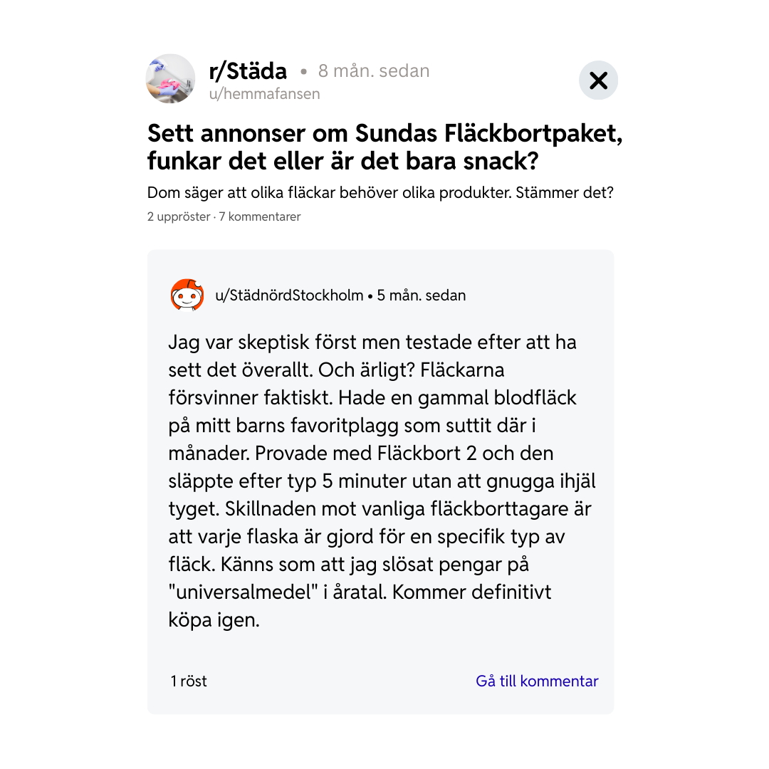 Sunda Facebook ad