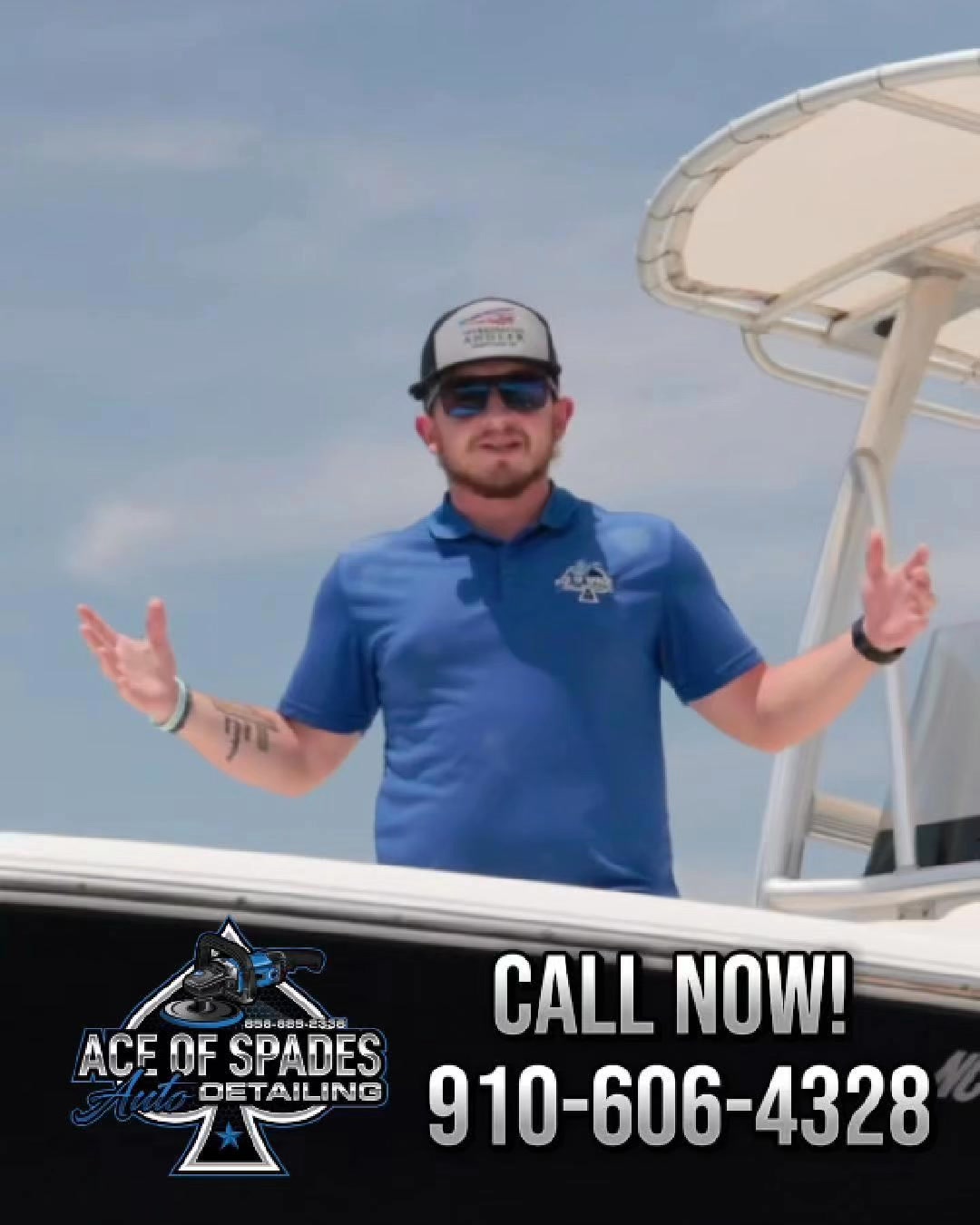 Ace Of Spades Auto Detailing LLC Facebook ad: Top-Tier Marine Detailing