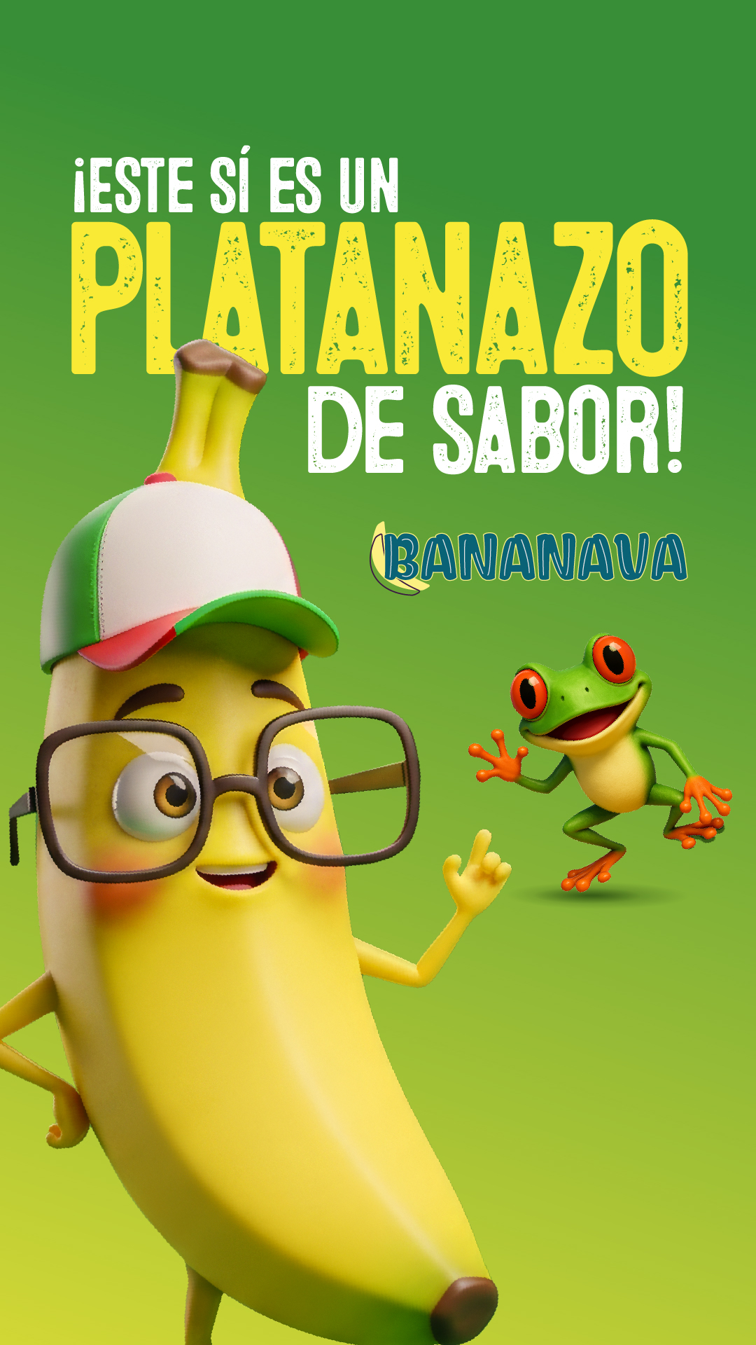 Hola Bananava Facebook ad: Un sabor que nunca falla.