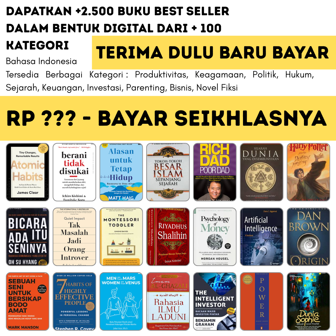 Buku Digital Facebook ad: Bayar Seikahlasnya Dapat 2.500 EBook - Terima Dulu Baru…