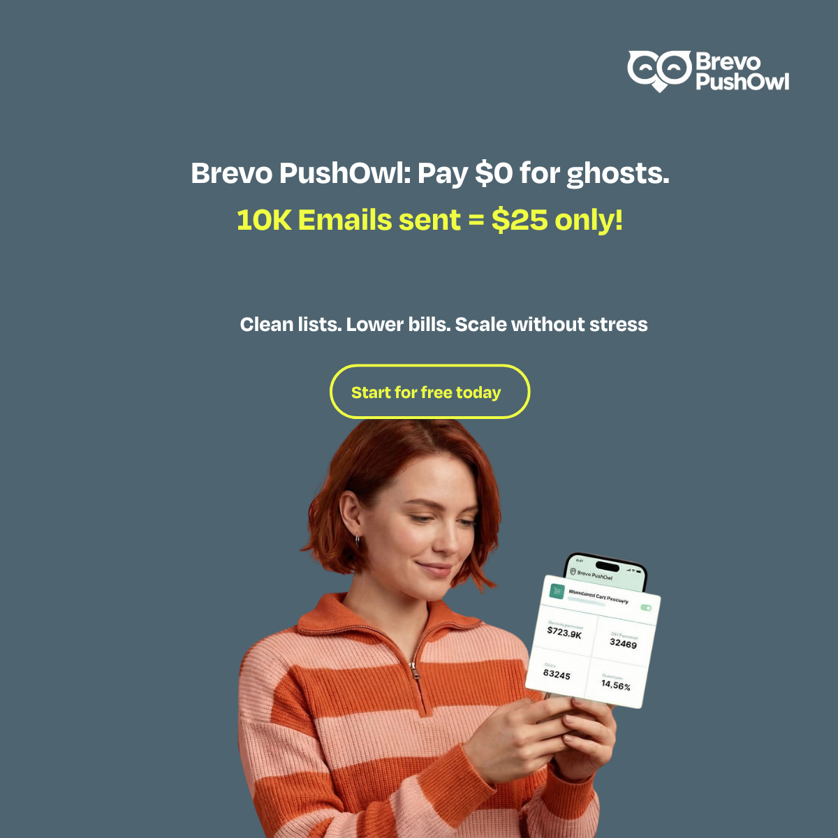 Brevo PushOwl Facebook ad from May 20, 2026