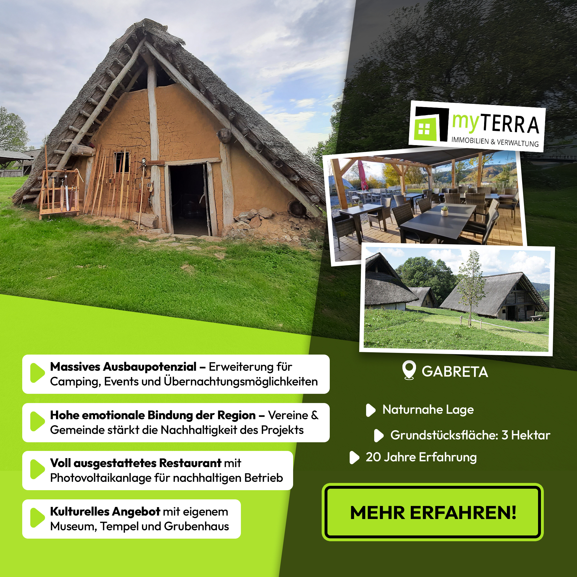 Myterra Immobilien & Verwaltung Facebook ad: Einzigartige Gelegenheit für Betreiber