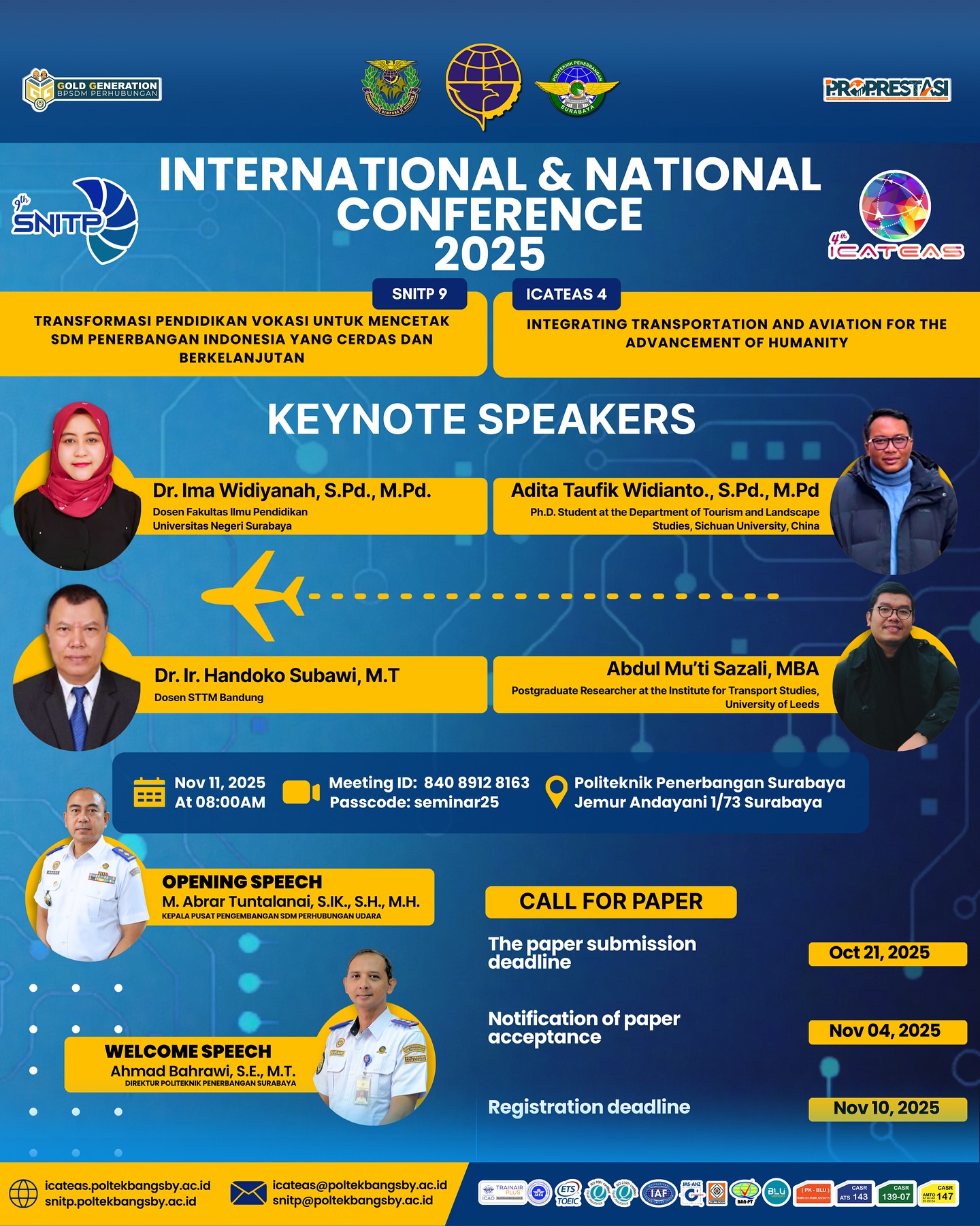 BLU Politeknik Penerbangan Surabaya Facebook ad: INTERNATIONAL & NATIONAL CONFERENCE 2025