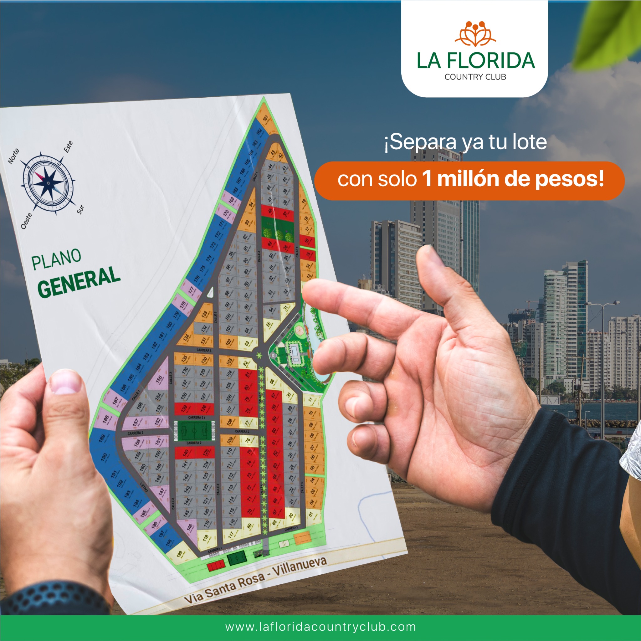 La Florida Country Club Facebook ad: PREVENTA LA FLORIDA COUNTRY CLUB DESDE $55M COP