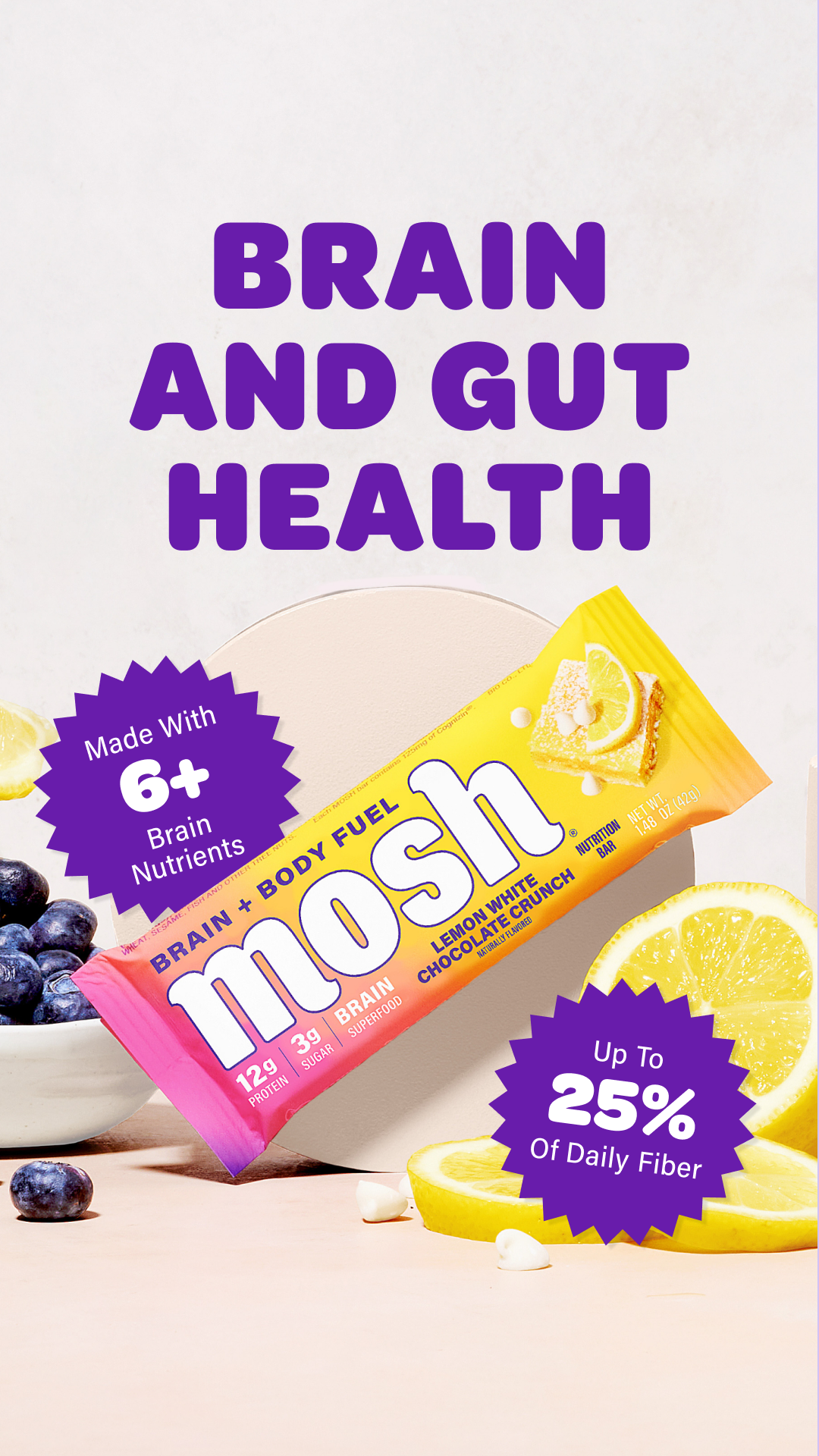Mosh Facebook ad: The Protein Bar Made for Your Brain