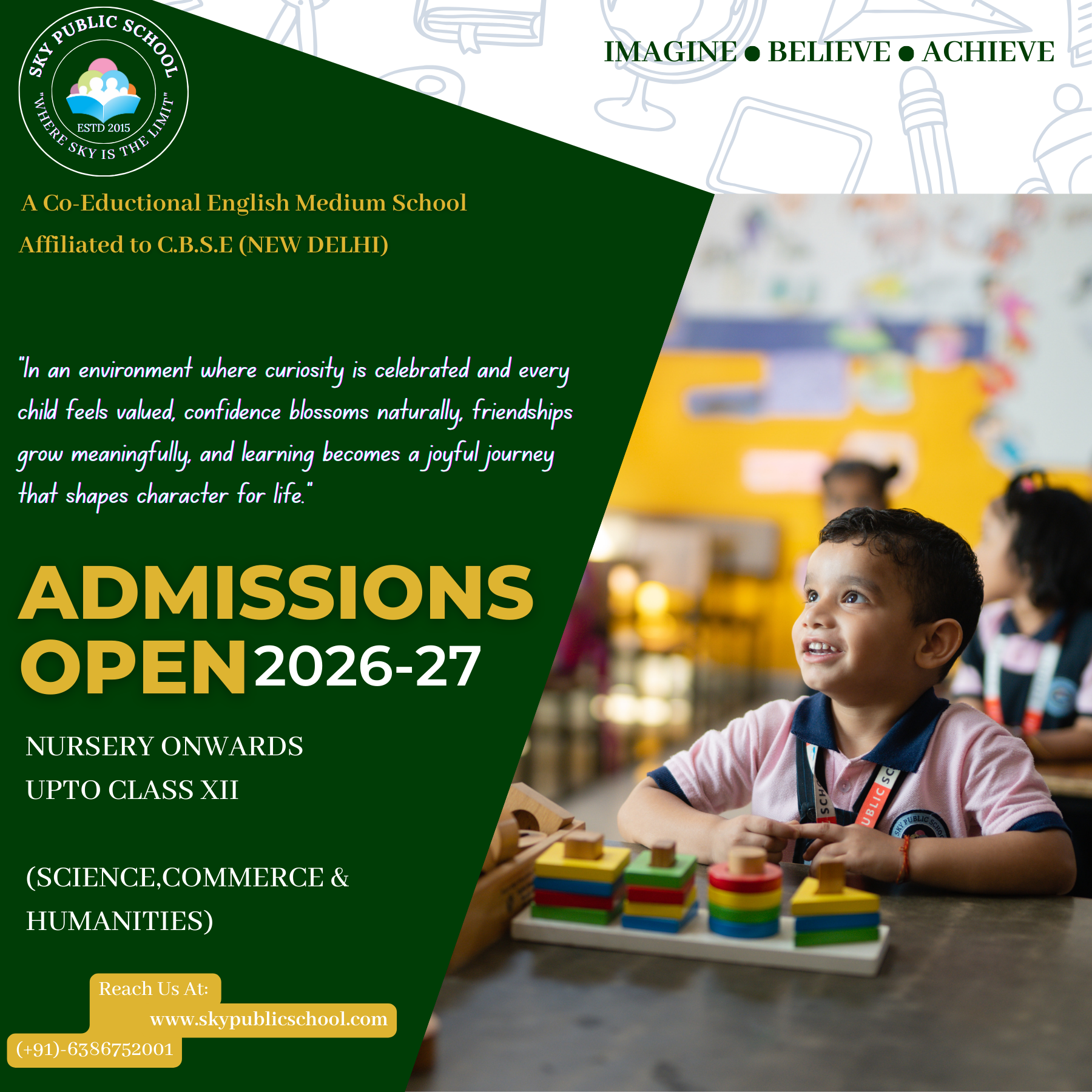Sky Public School Facebook ad from Feb 18, 2026