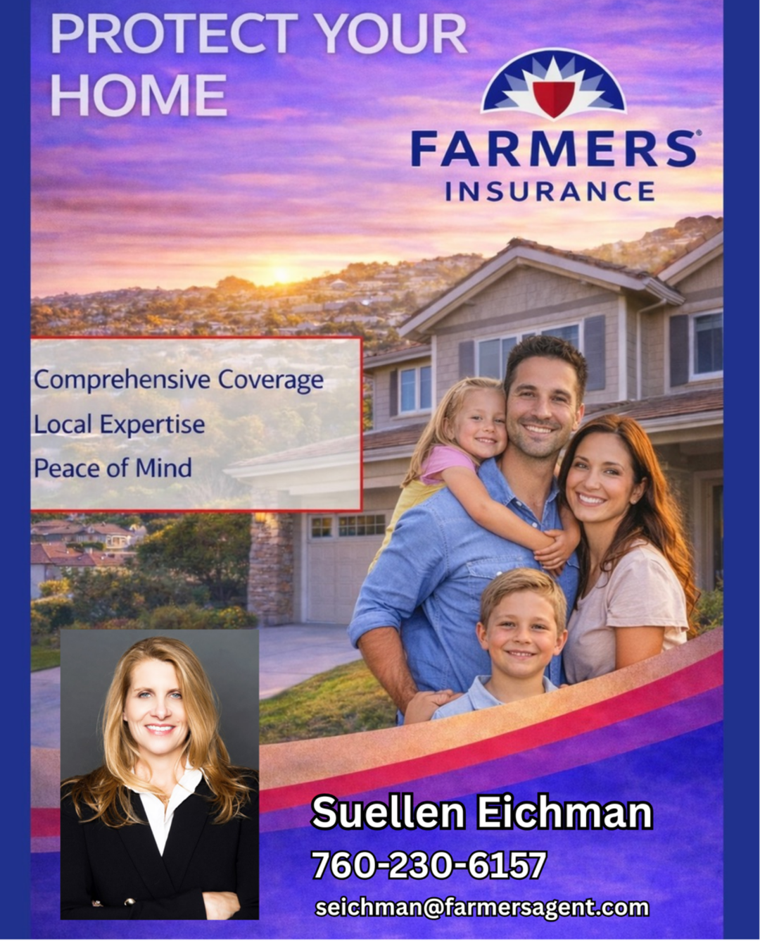 Suellen & Gary Eichman, Farmers Insurance Services Facebook ad from Mar 3, 2026