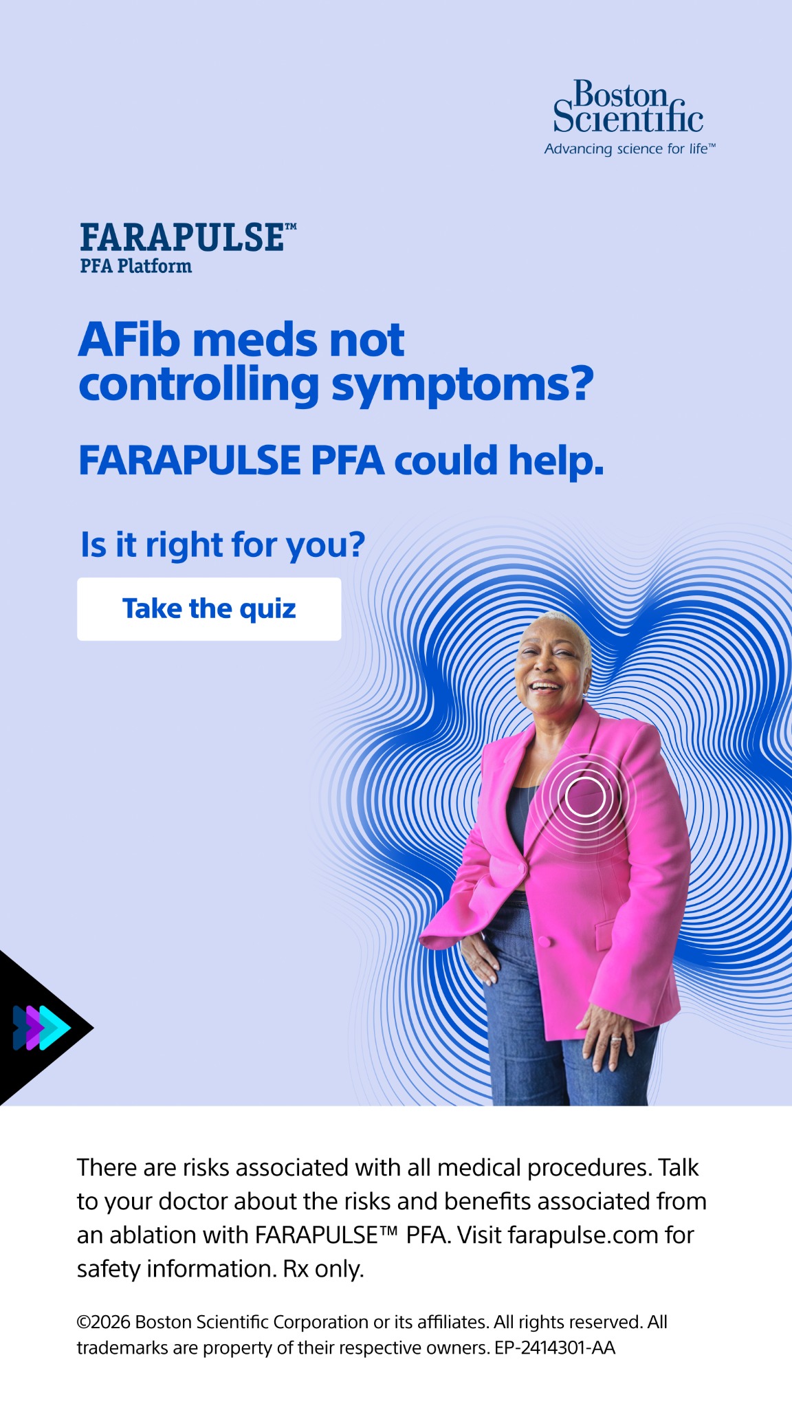 FARAPULSE by Boston Scientific Facebook ad from Feb 25, 2026