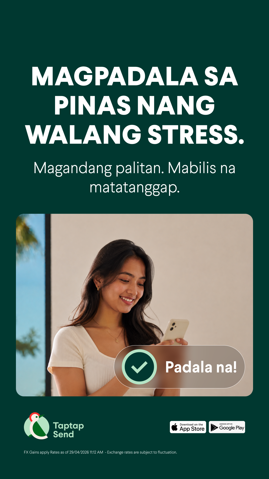 Taptap Send Facebook ad