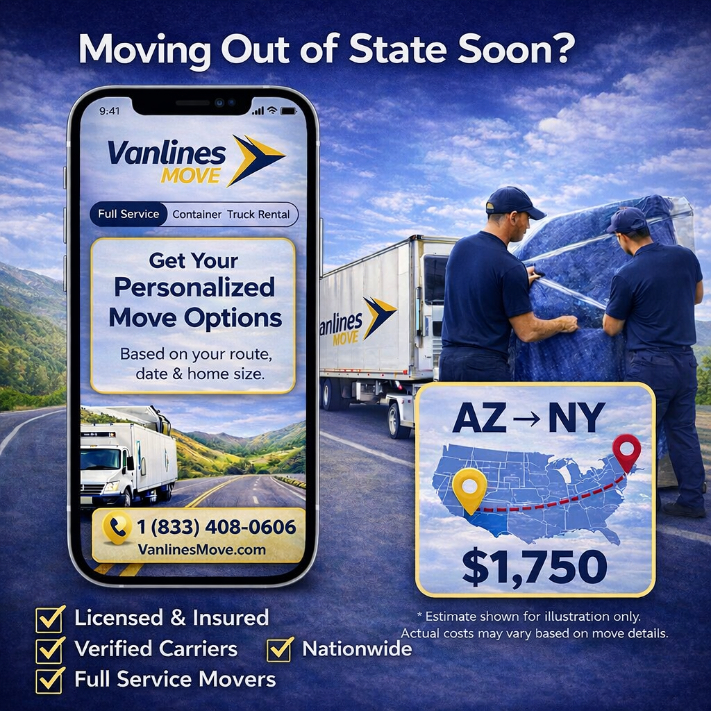 Vanlinesmove Facebook ad: Planning a move across town or across the…