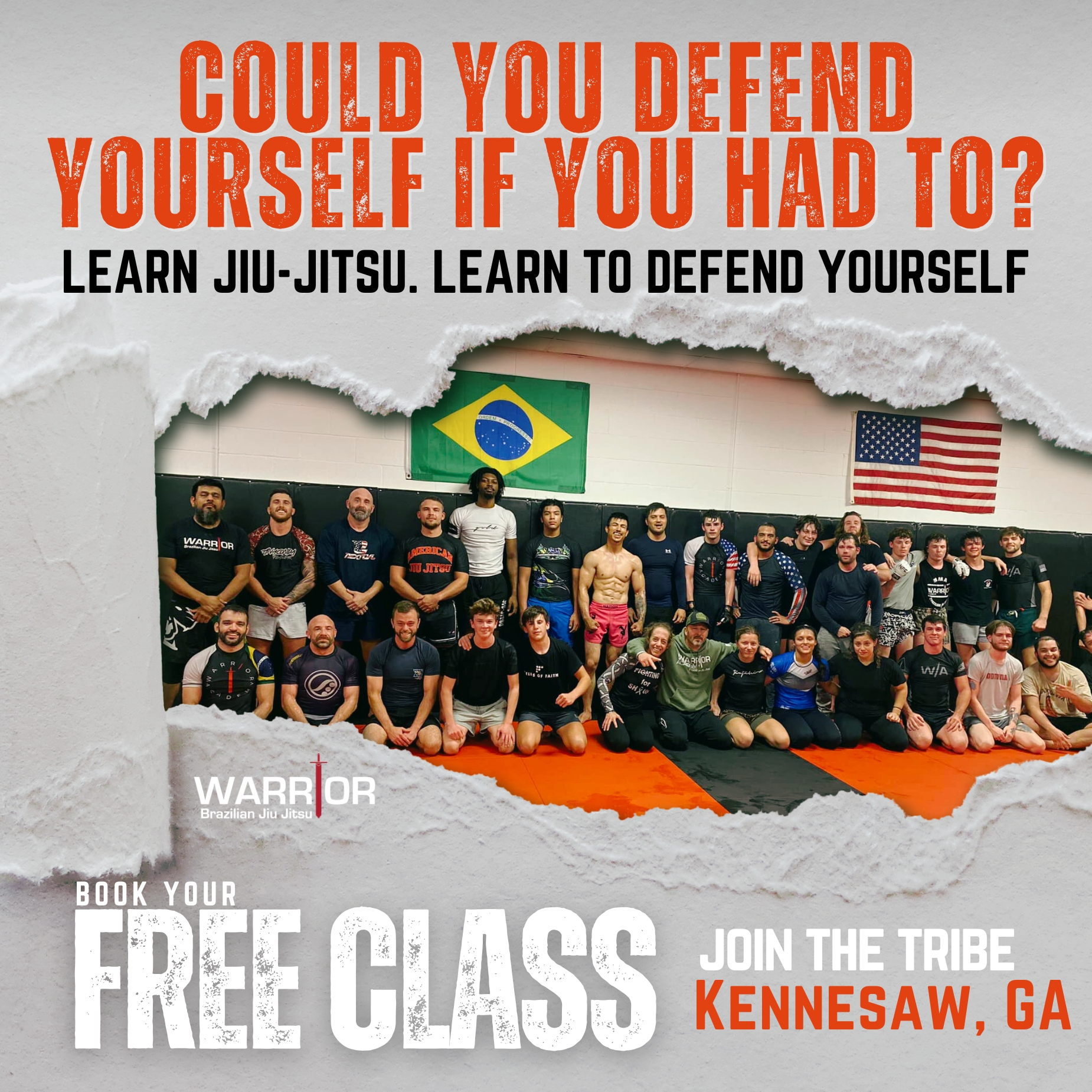 Warrior Brazilian Jiu Jitsu Academy Facebook ad