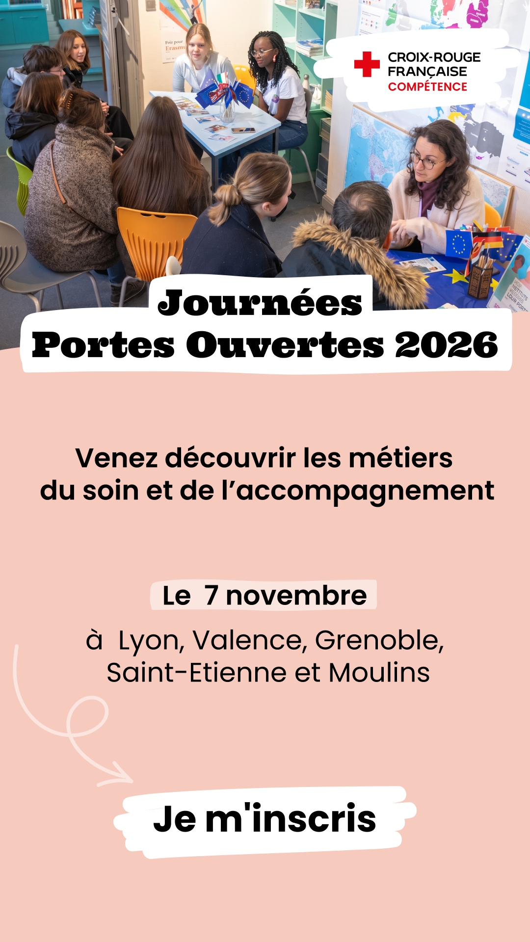 Croix-Rouge Compétence Facebook ad: Inscris-toi dès maintenant