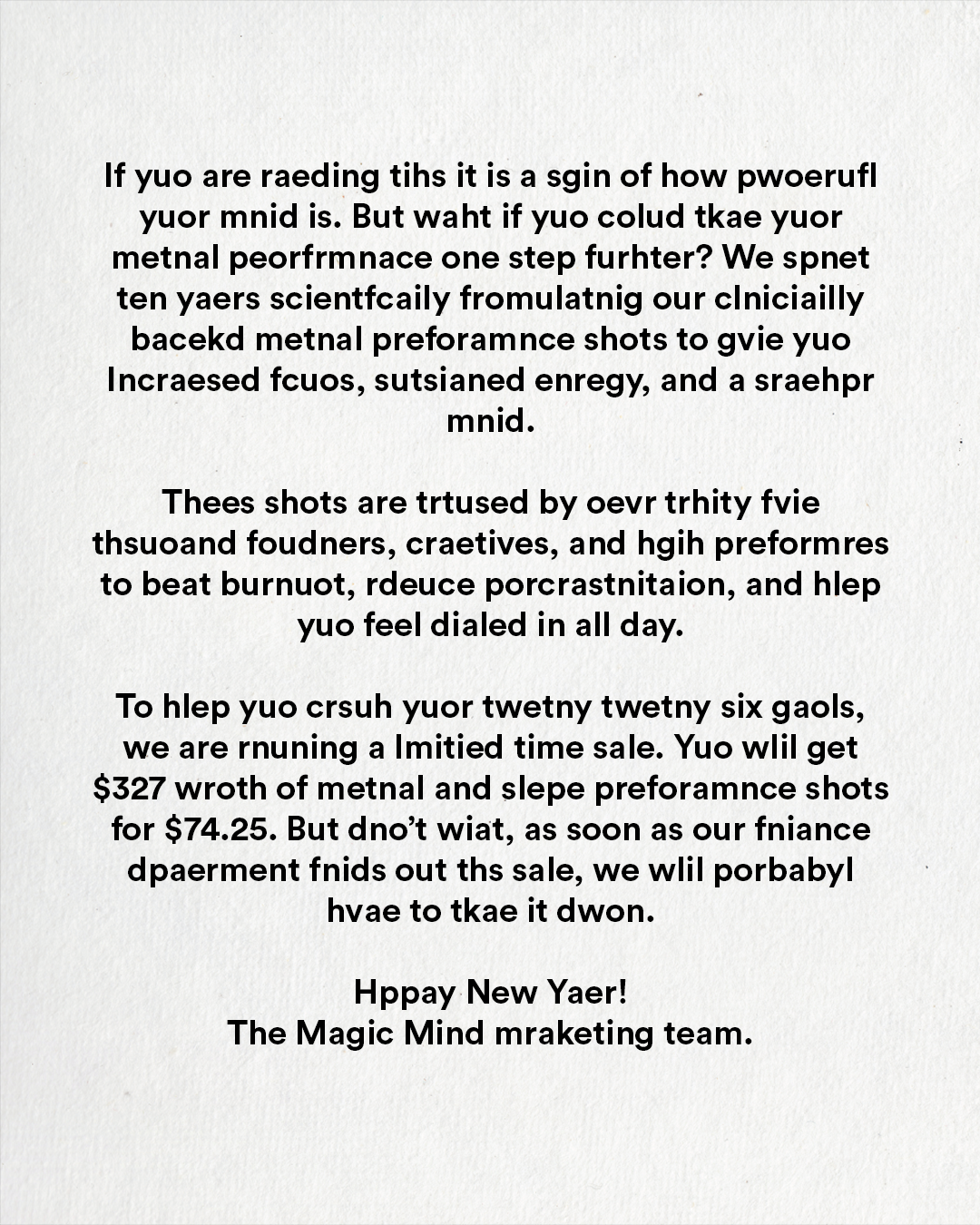 Magic Mind Facebook ad