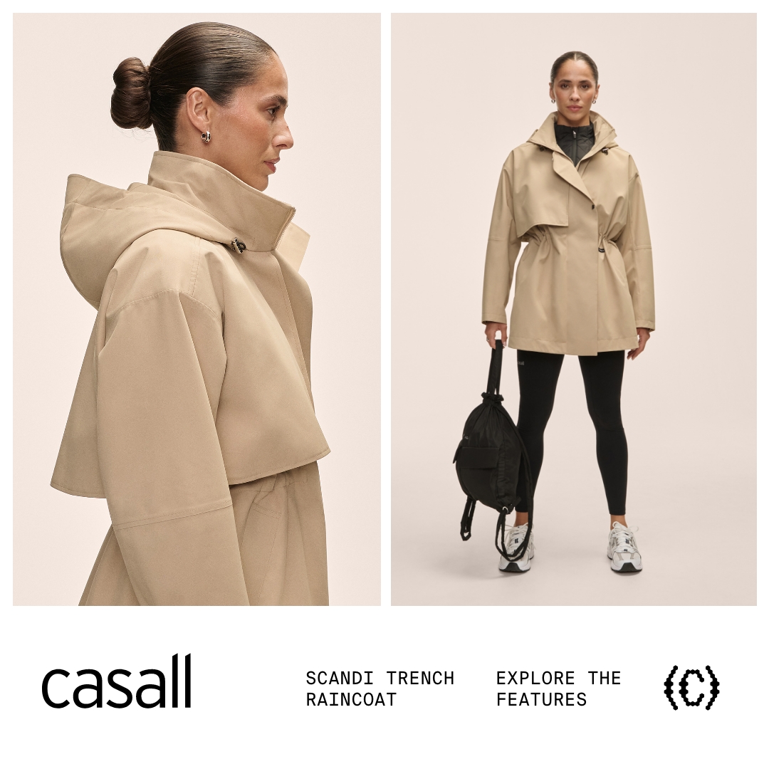 Casall Facebook ad: Scandi Trench Raincoat