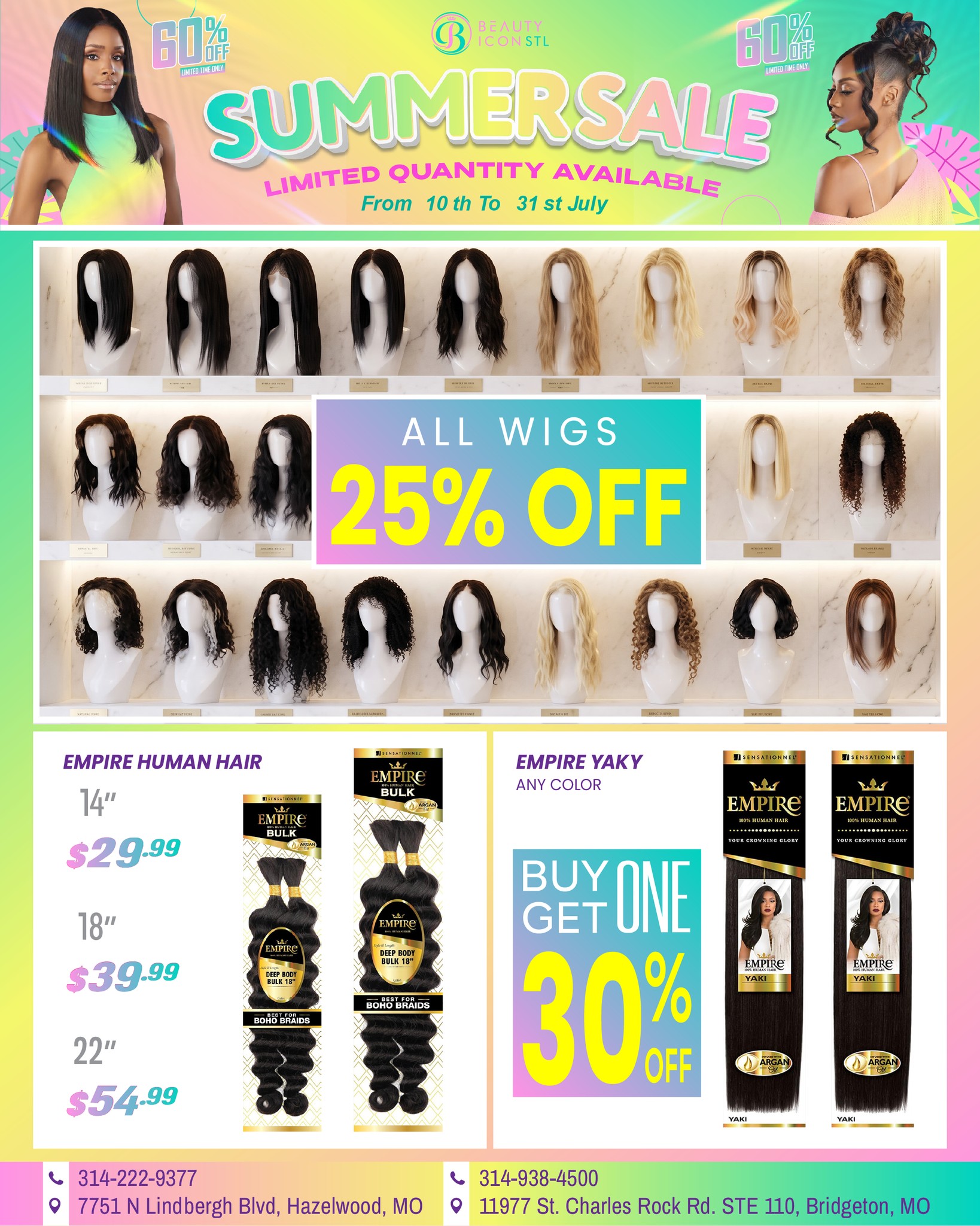 Beauty Icon STL Facebook ad: SUMMER SALE DEALS ARE HERE!
