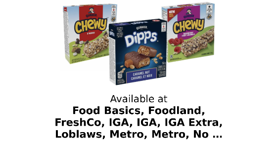 Quaker Granola Bars Facebook ad: 2 for $4*