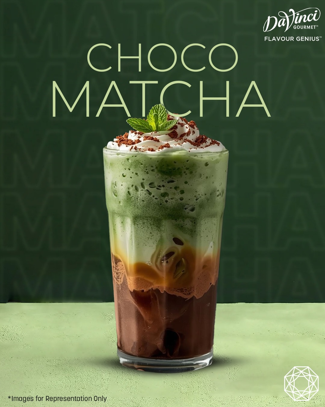 DaVinci Gourmet India Facebook ad: CHOCO MATCHA