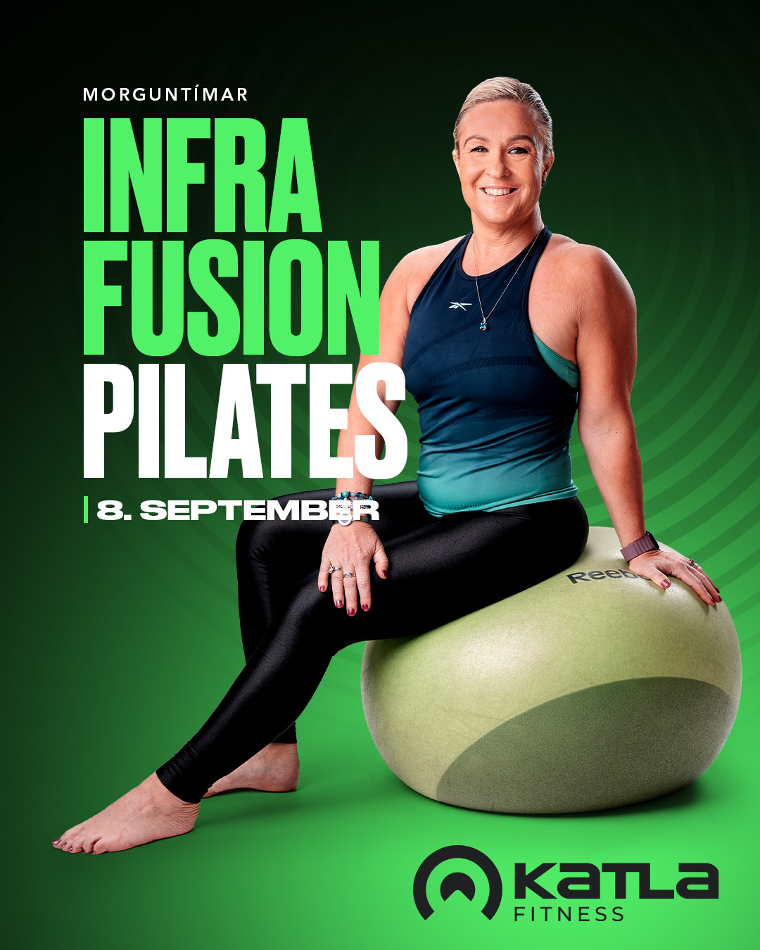 Katla Fitness Facebook ad: Infra Fusion Pilates - Morguntímar - Katla Fitness