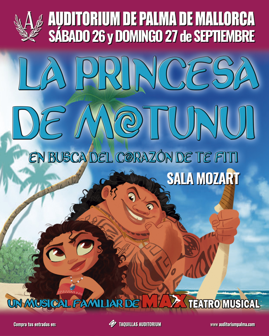 Auditorium de Palma Facebook ad: La aventura de la Princesa de Motunui vuelve…