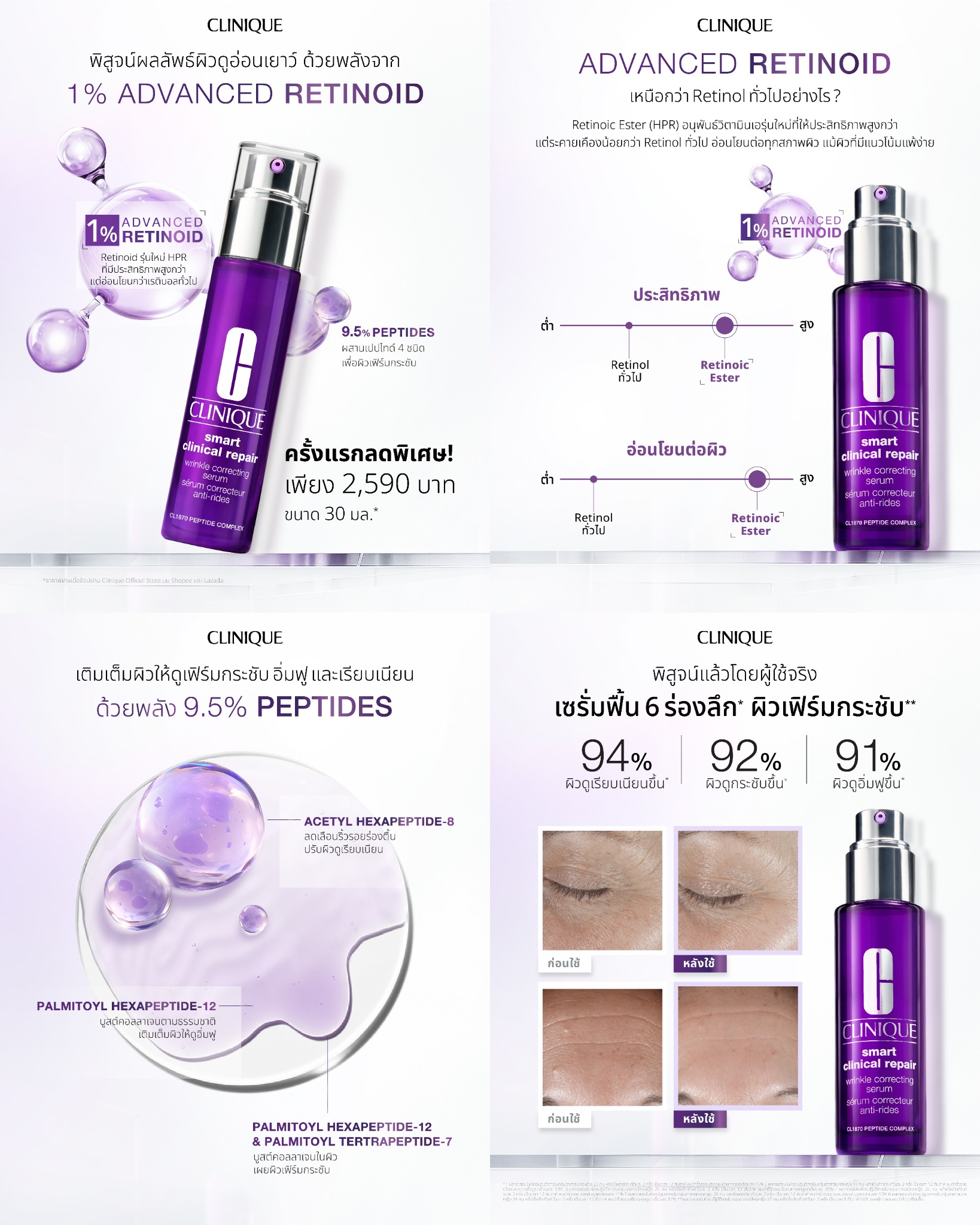 Clinique Facebook ad: เรตินอลสำหรับทุกสภาพผิว