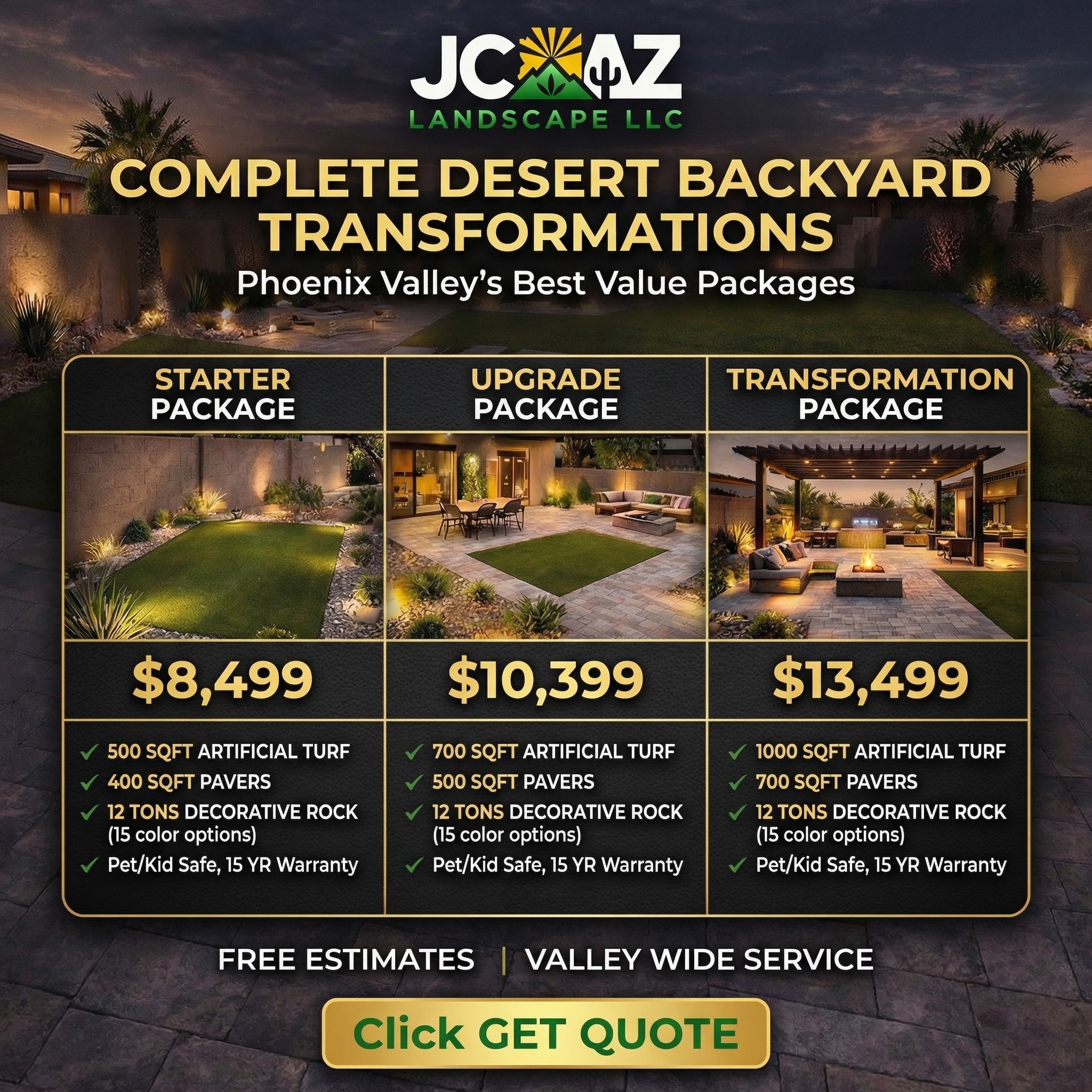 Jc AZ Landscape Facebook ad from Apr 1, 2026