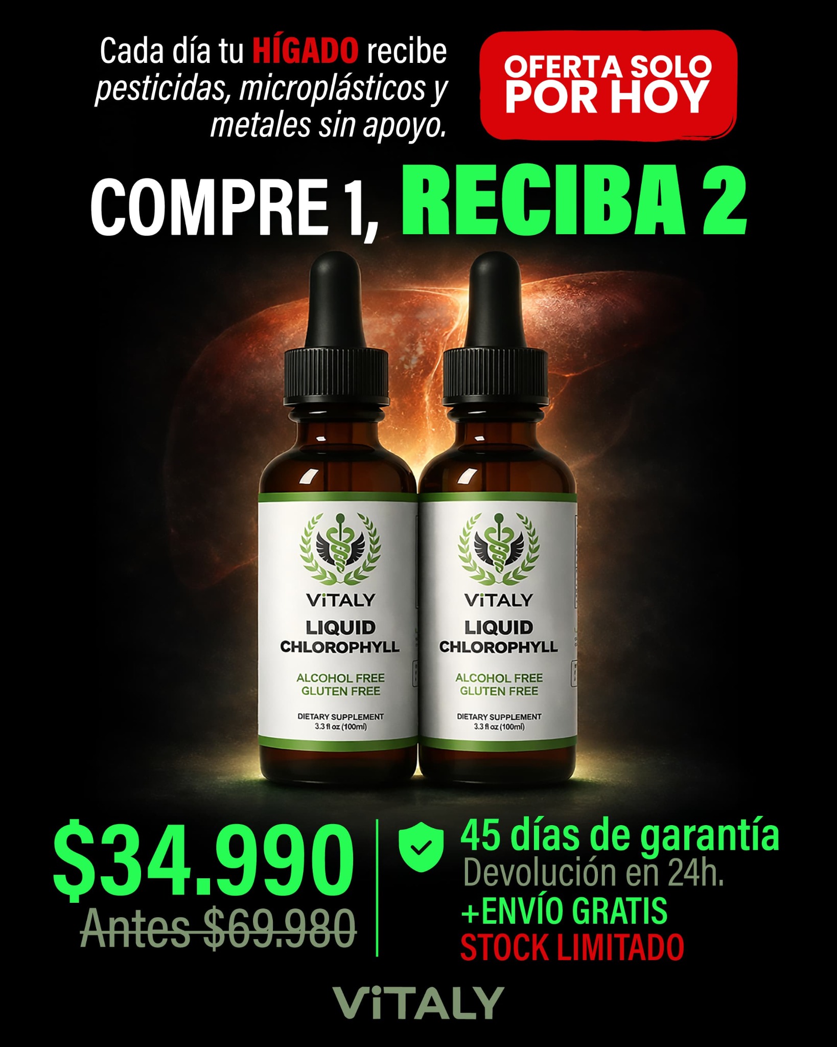 Vitaly Facebook ad: Oferta 2x1