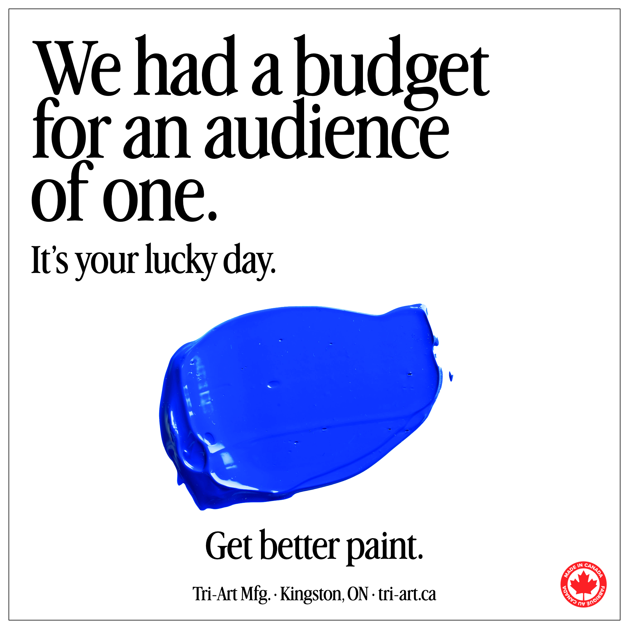 Tri-Art Manufacturing Facebook ad: Pigment First. Always.