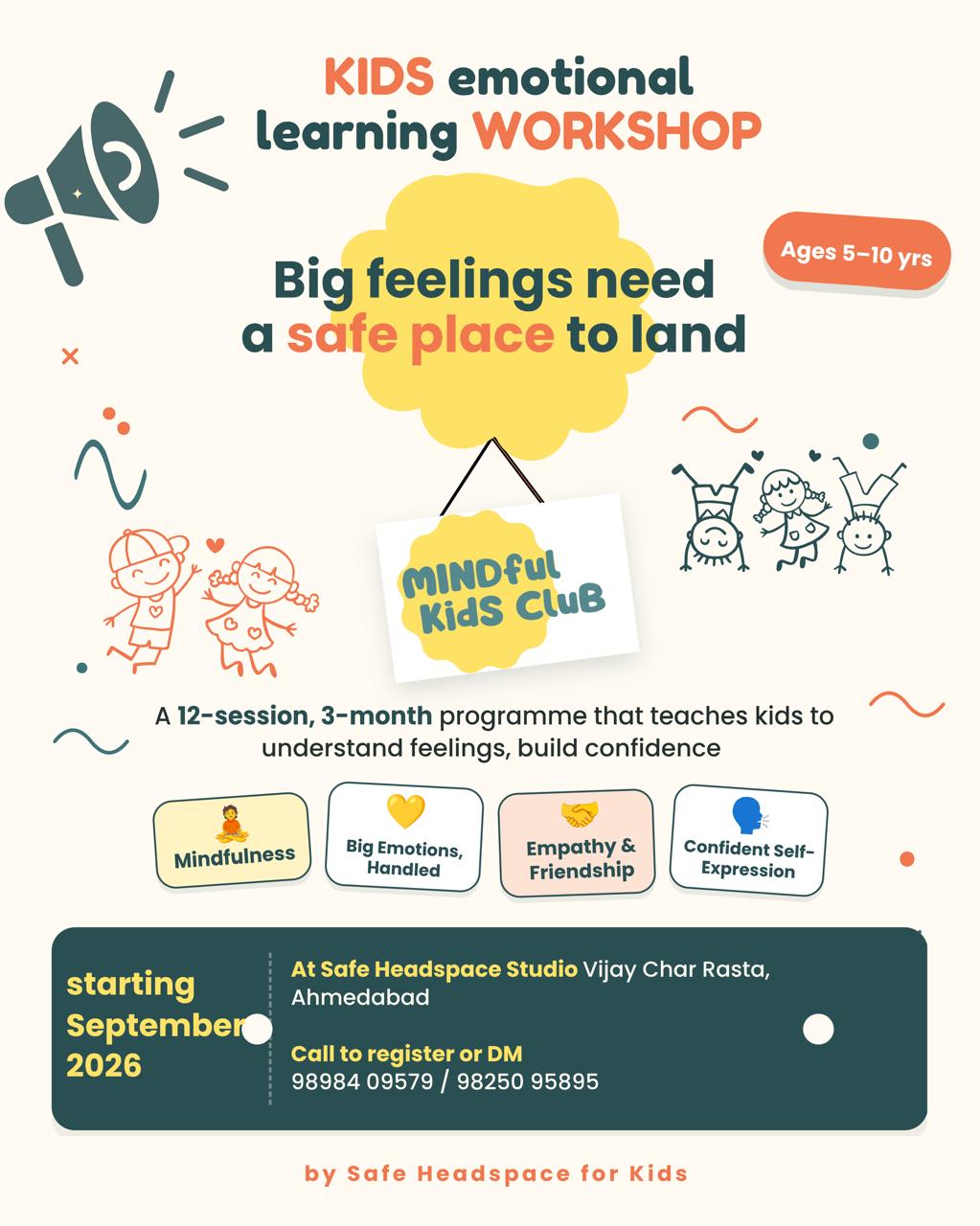 In a safe headspace Facebook ad: An emotional growth and life skills workshop class, that…