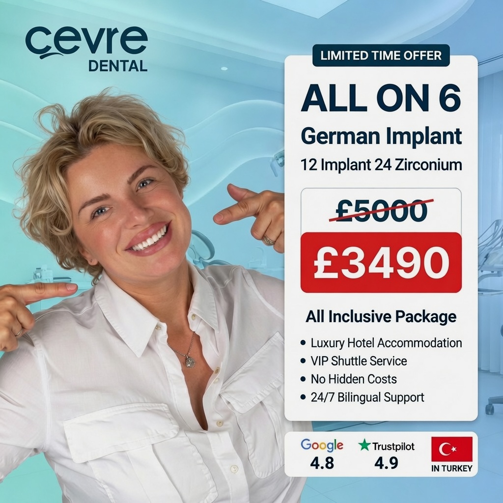 Çevre Dental Clinic Facebook ad: All On 6 in Turkey, Complete Your Smile for £3,490