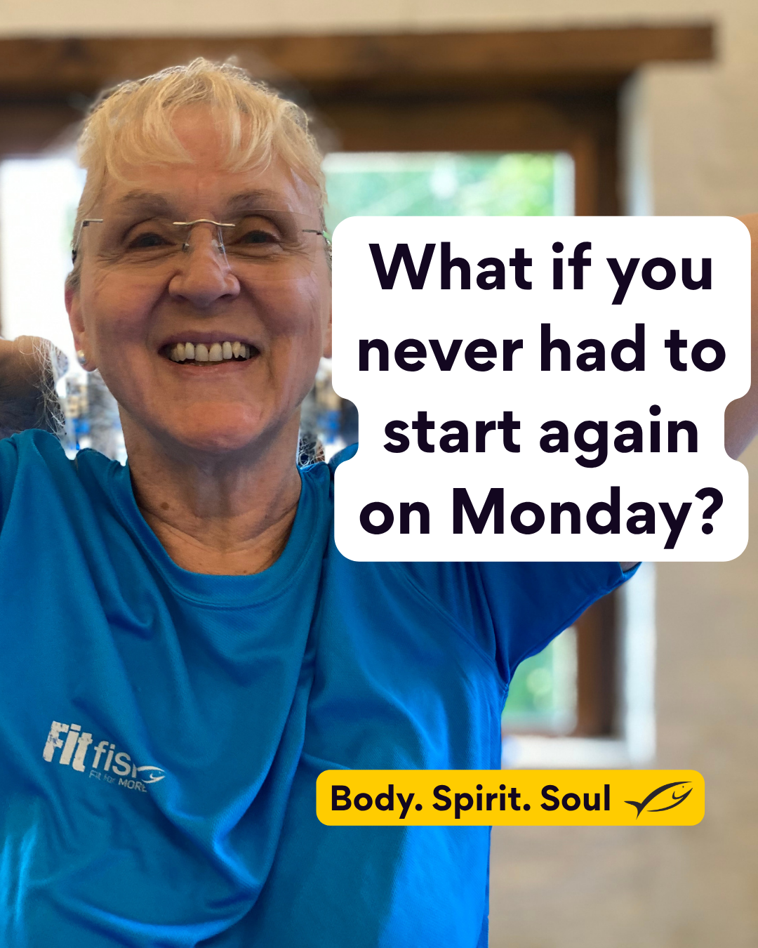 Fitfish Facebook ad: Stop Starting Again