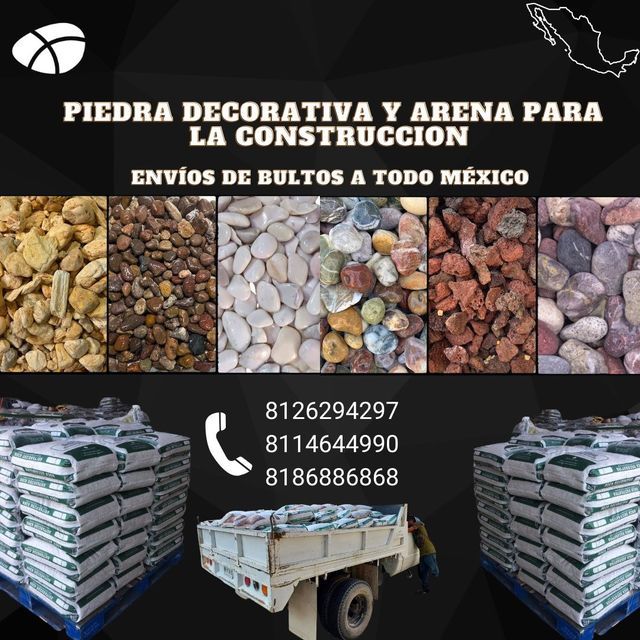 Roca Decorativa Facebook ad: Venta de todo tipo de piedras y arena…