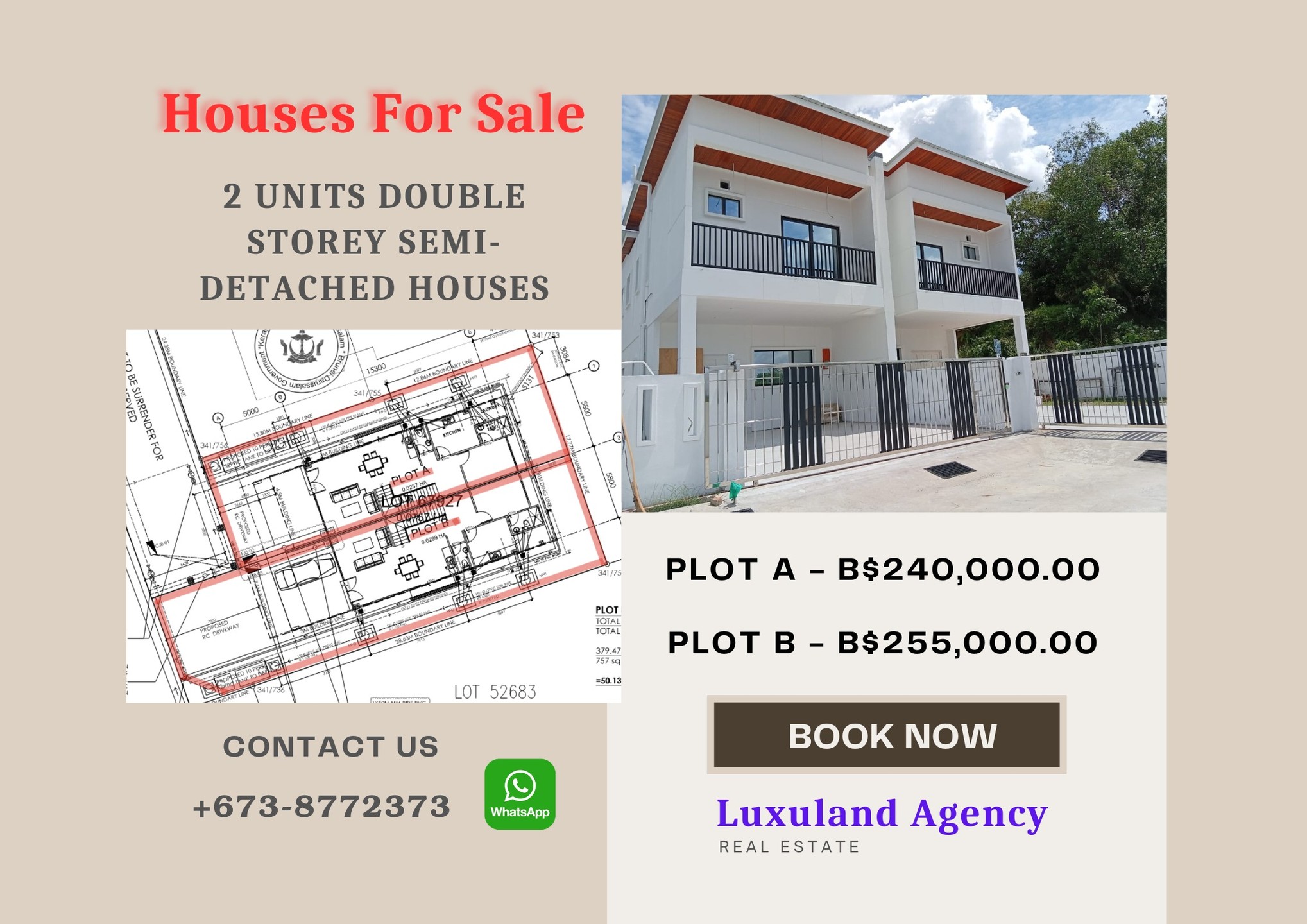 Luxuland Agency Brunei Facebook ad: For Sale (Code:TB67C)