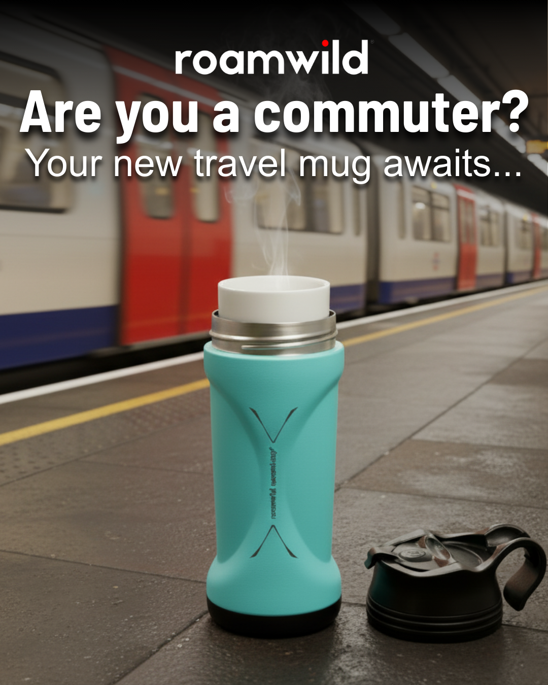 Roamwild Facebook ad: Roamwild Cerami Travel Mug