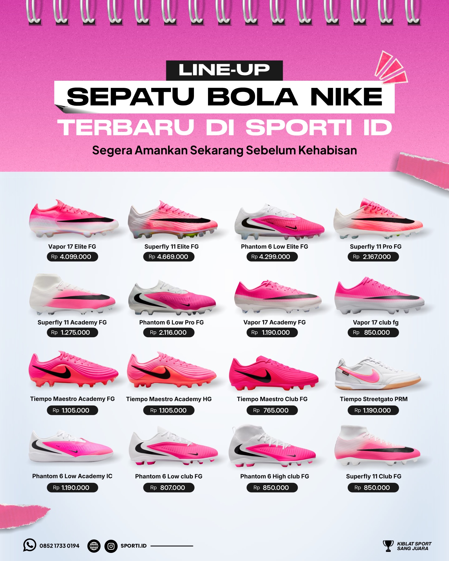 Sporti.ID Facebook ad: Rekomendasi sepatu bola Nike terbaru yg sudah tersedia…