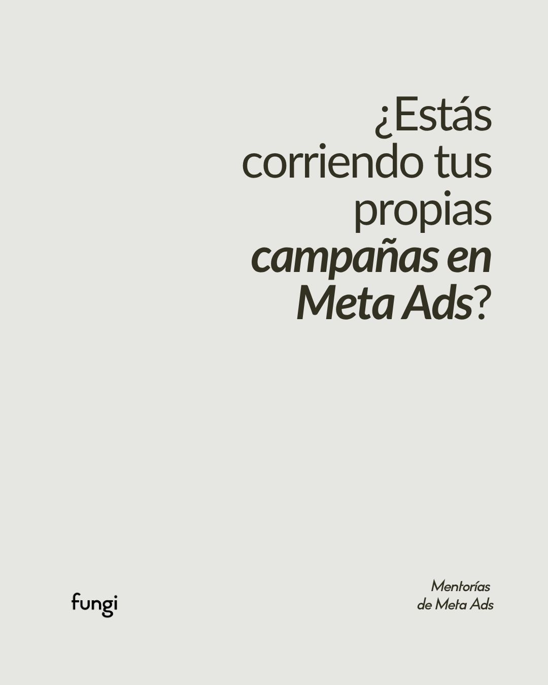 Fungi agencia Facebook ad: Tu plata se está gastando.