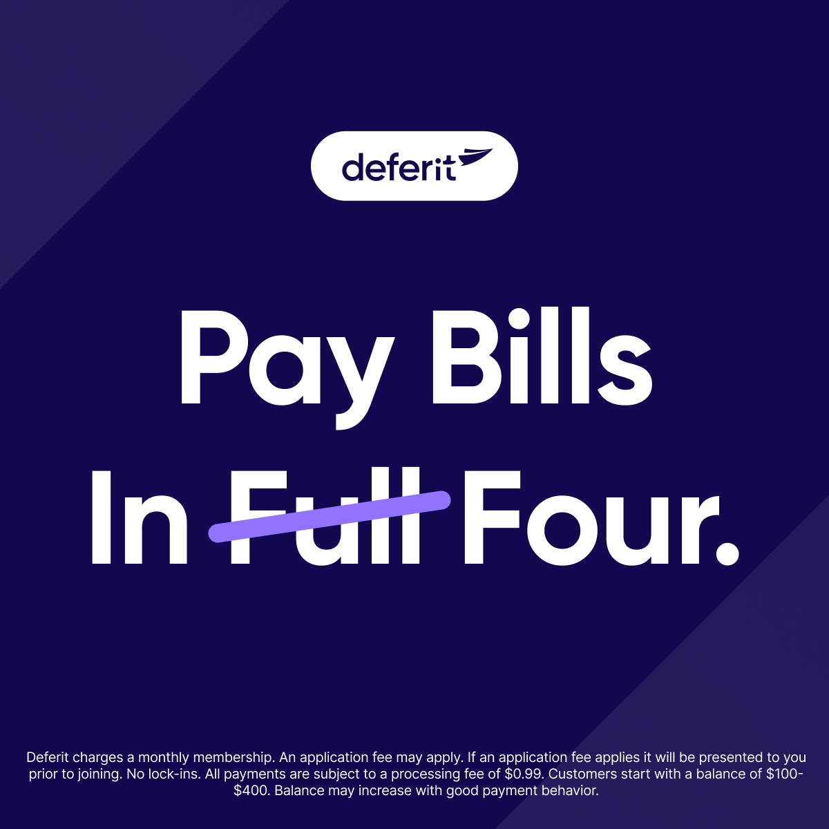 Deferit USA Facebook ad
