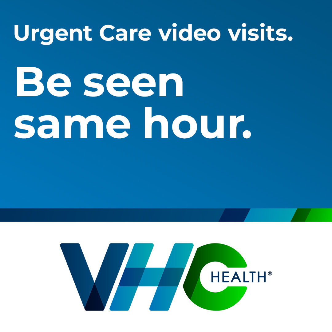 VHC Health Facebook ad: Be seen same hour.