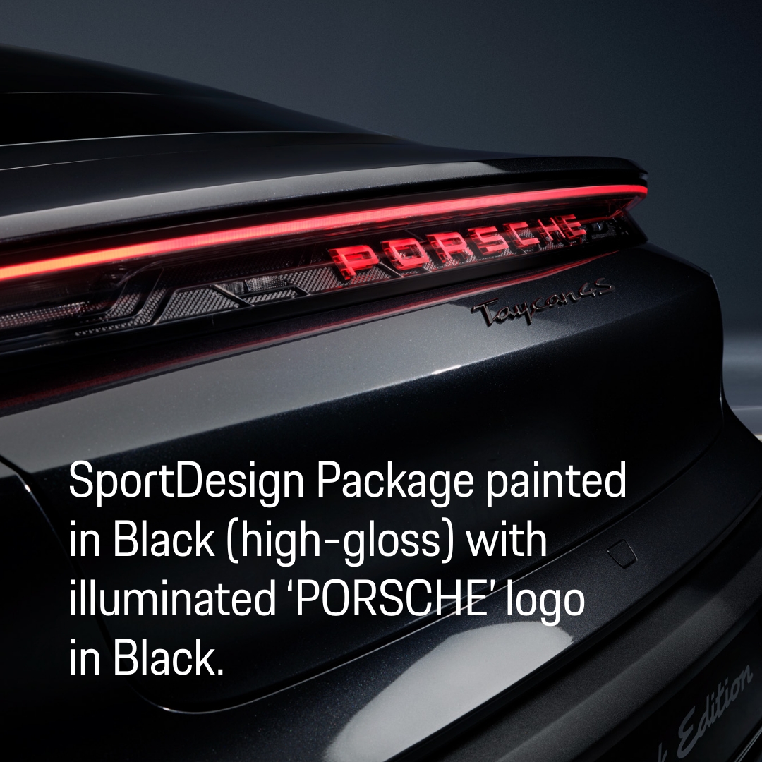Porsche Centre Swindon Facebook ad: Taycan Black Edition.