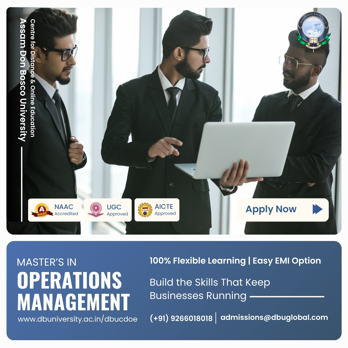 Don Bosco University Facebook ad from Jul 1, 2026