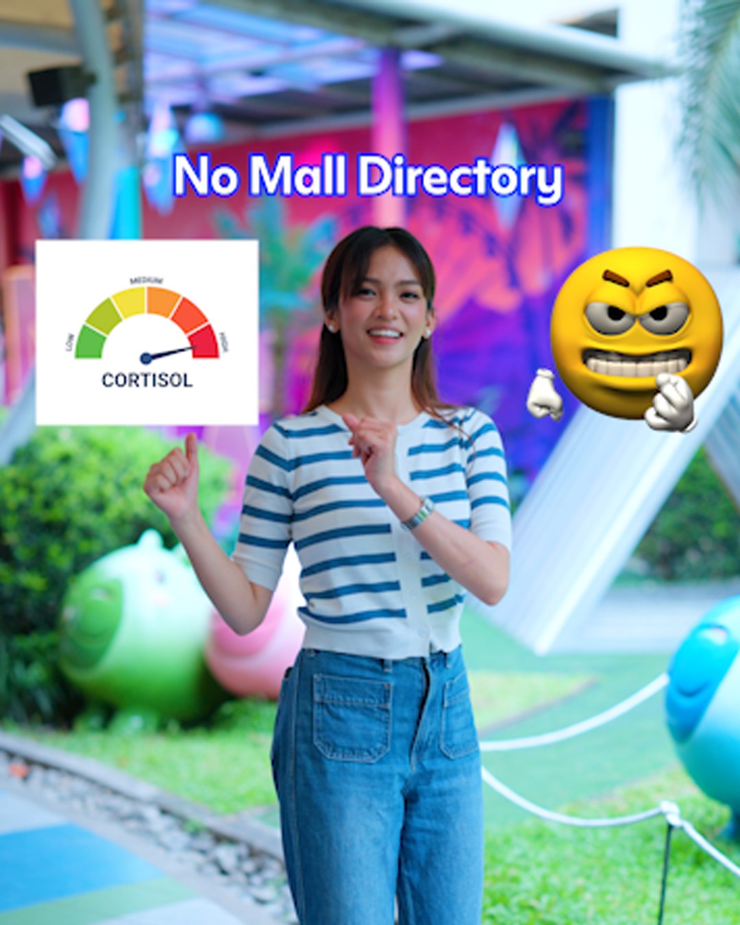 SM Malls Online Facebook ad: High cortisol: Walking in circles trying to find…