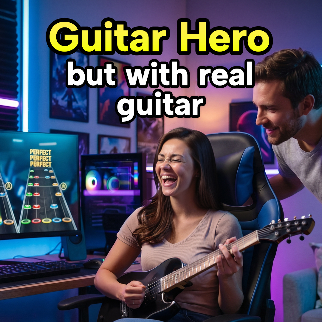 Chordie - Learn Guitar Facebook ad: Play the Actual Song.