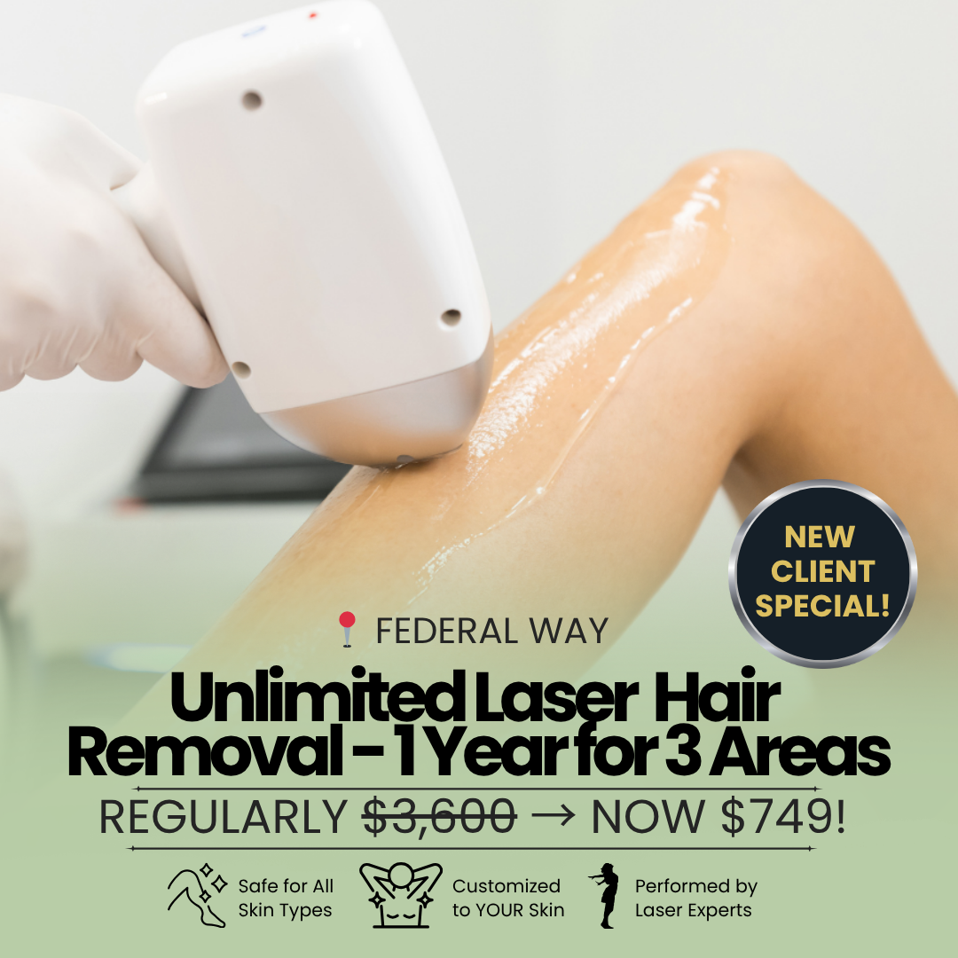 LaVie Skinthetics Medspa Facebook ad: Unlimited Laser Hair Removal, 3 Areas for $749