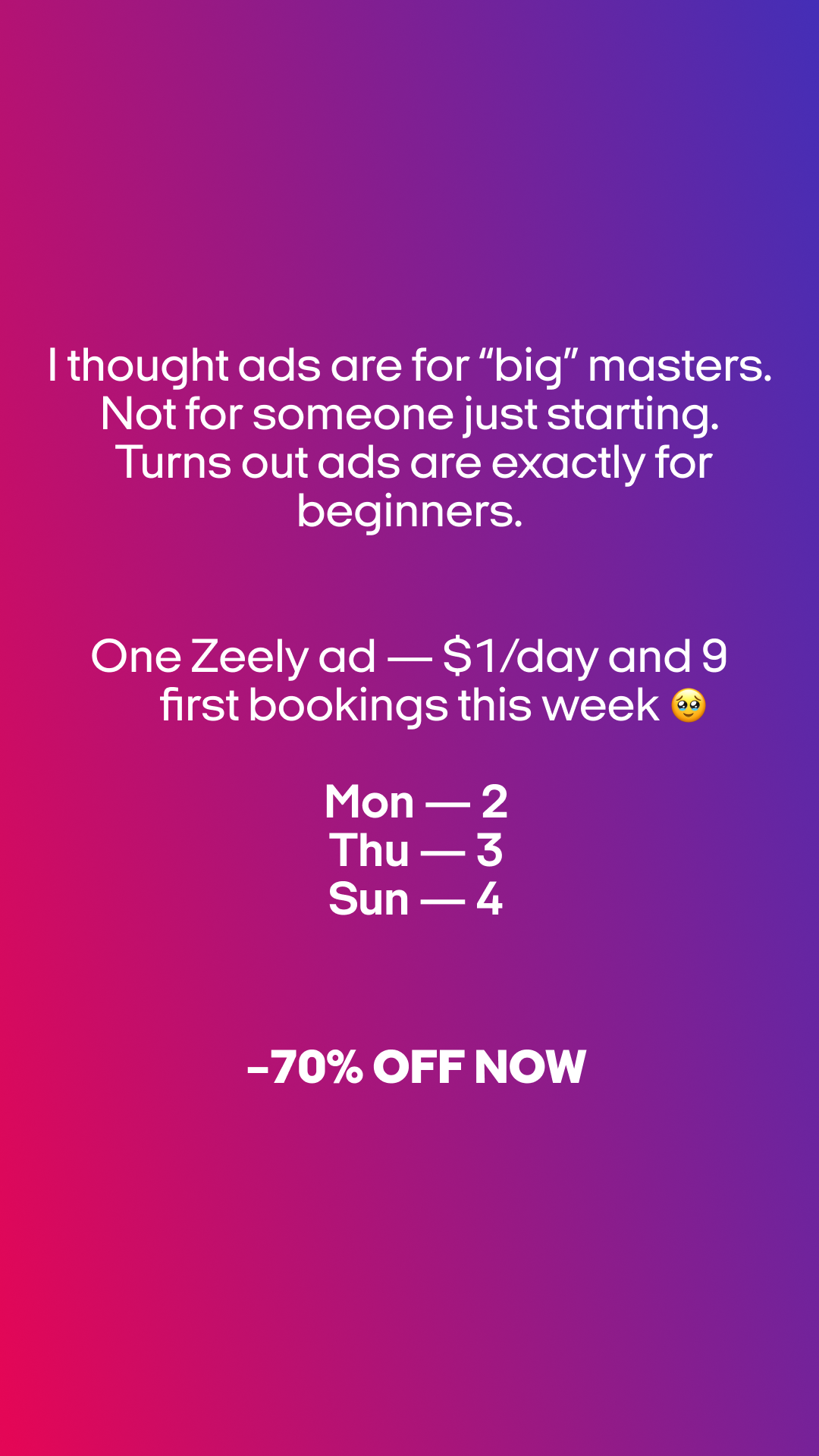 Zeely Facebook ad