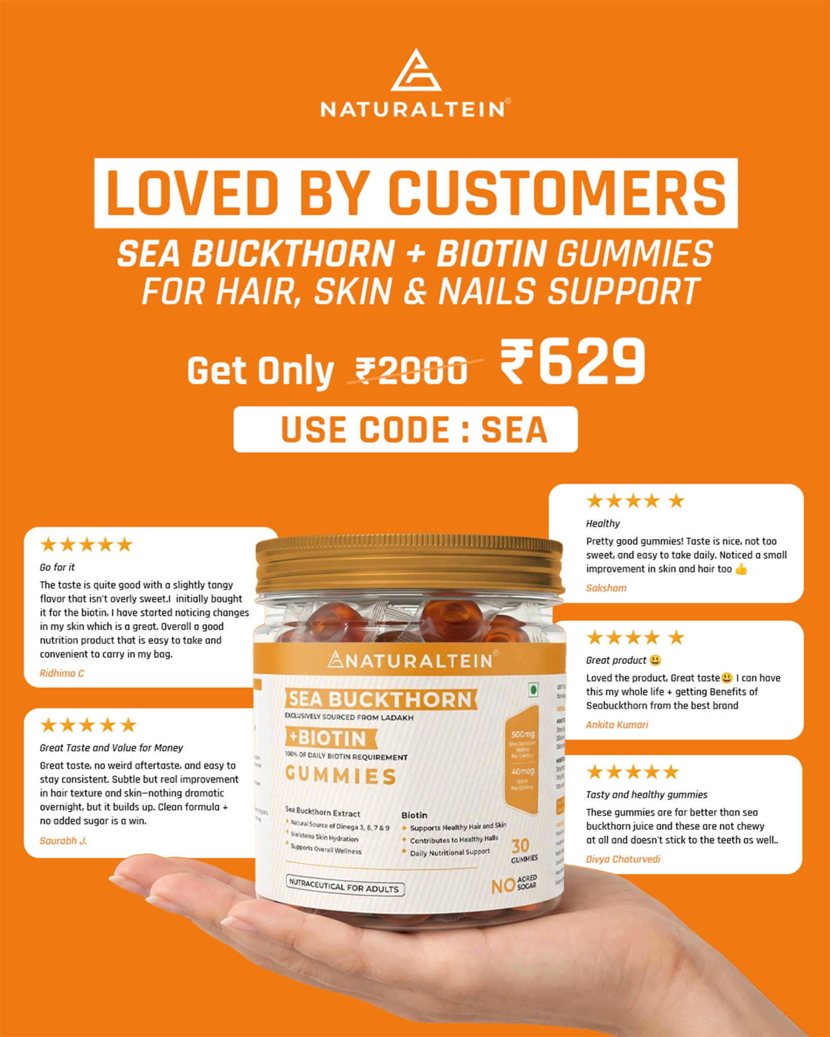 Naturaltein India Facebook ad