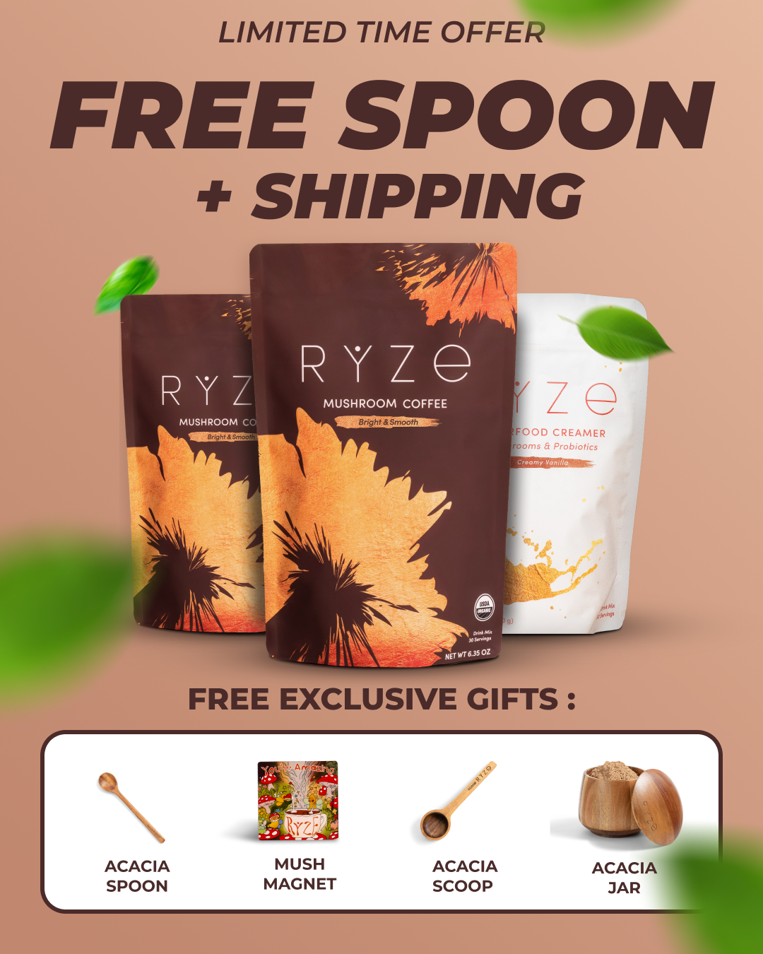 RYZE Superfoods Facebook ad
