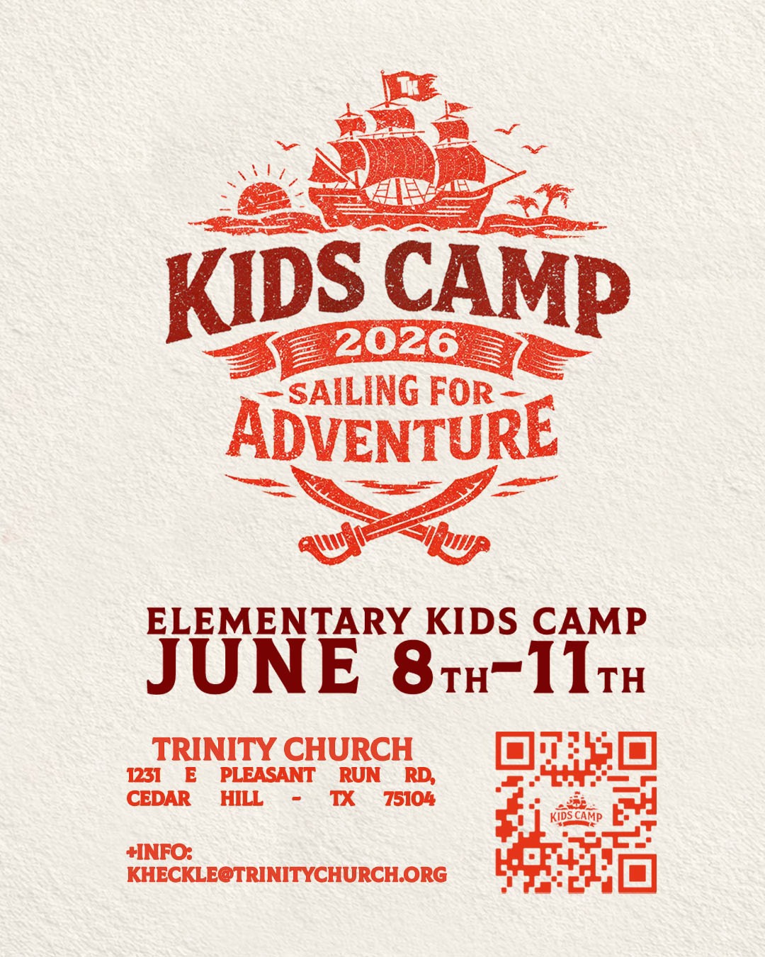 Trinity Church Facebook ad: Kids Camp Adventure
