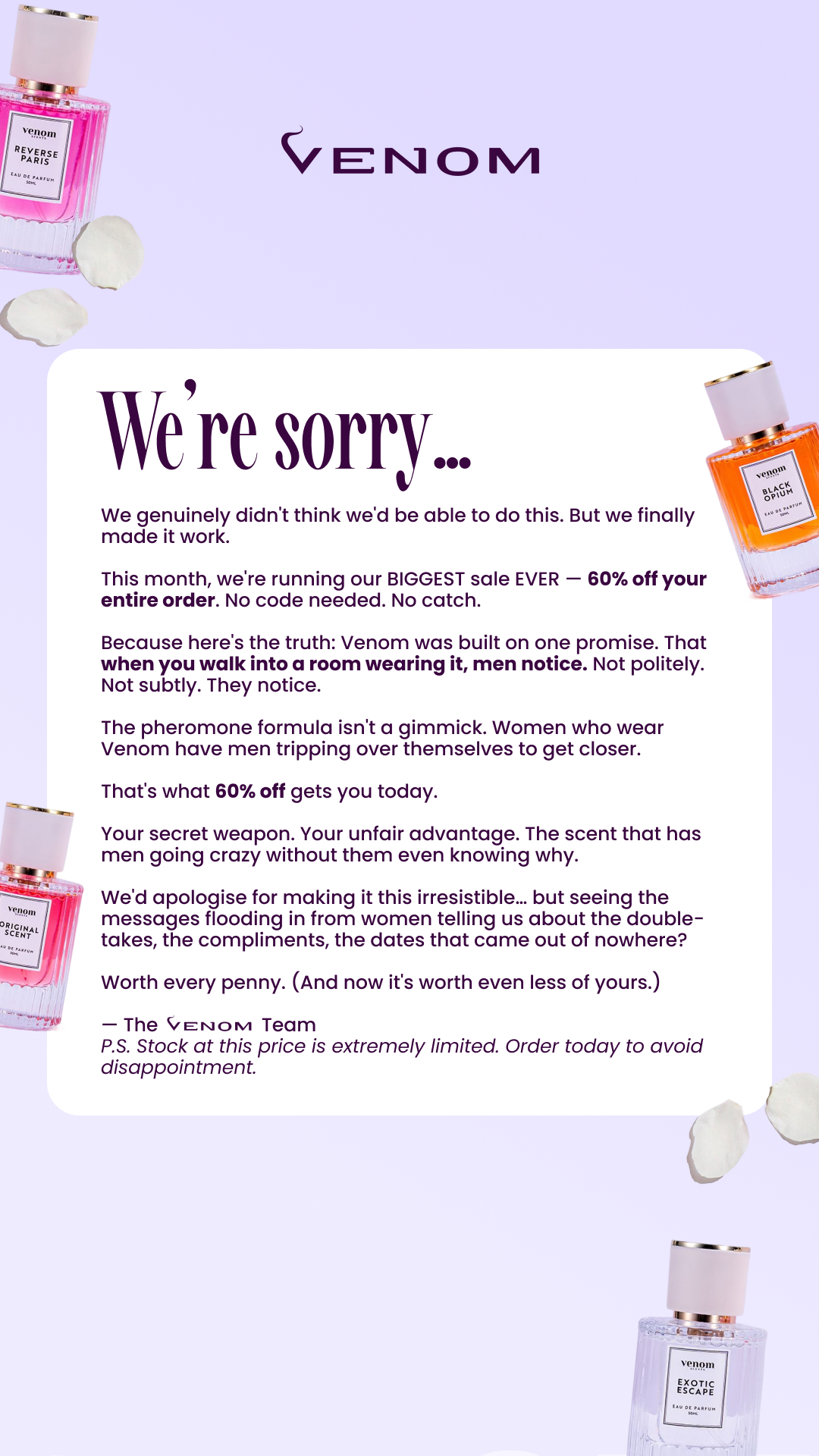 Venom Scents Facebook ad